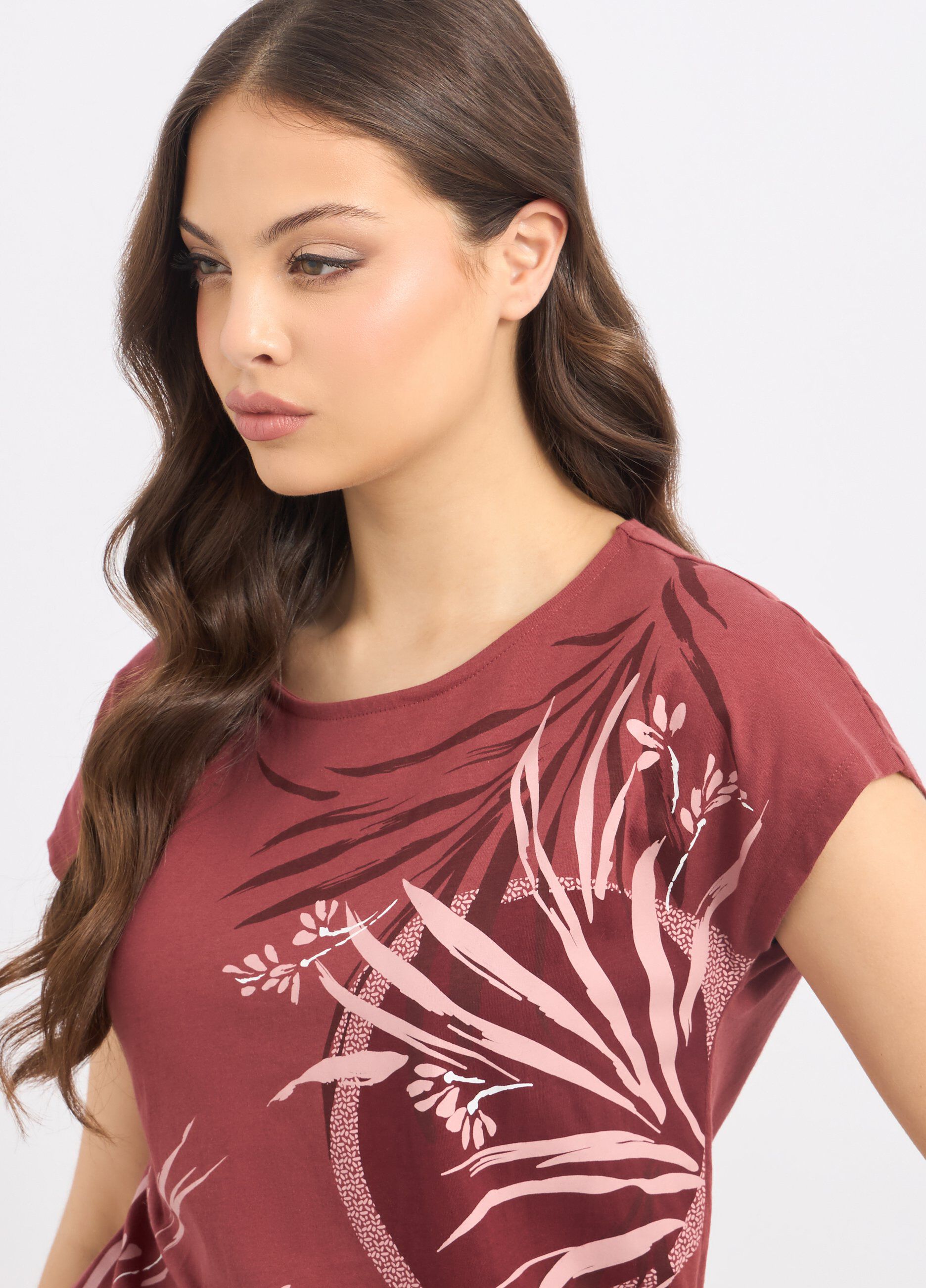 T-shirt in puro cotone con stampa donna_2