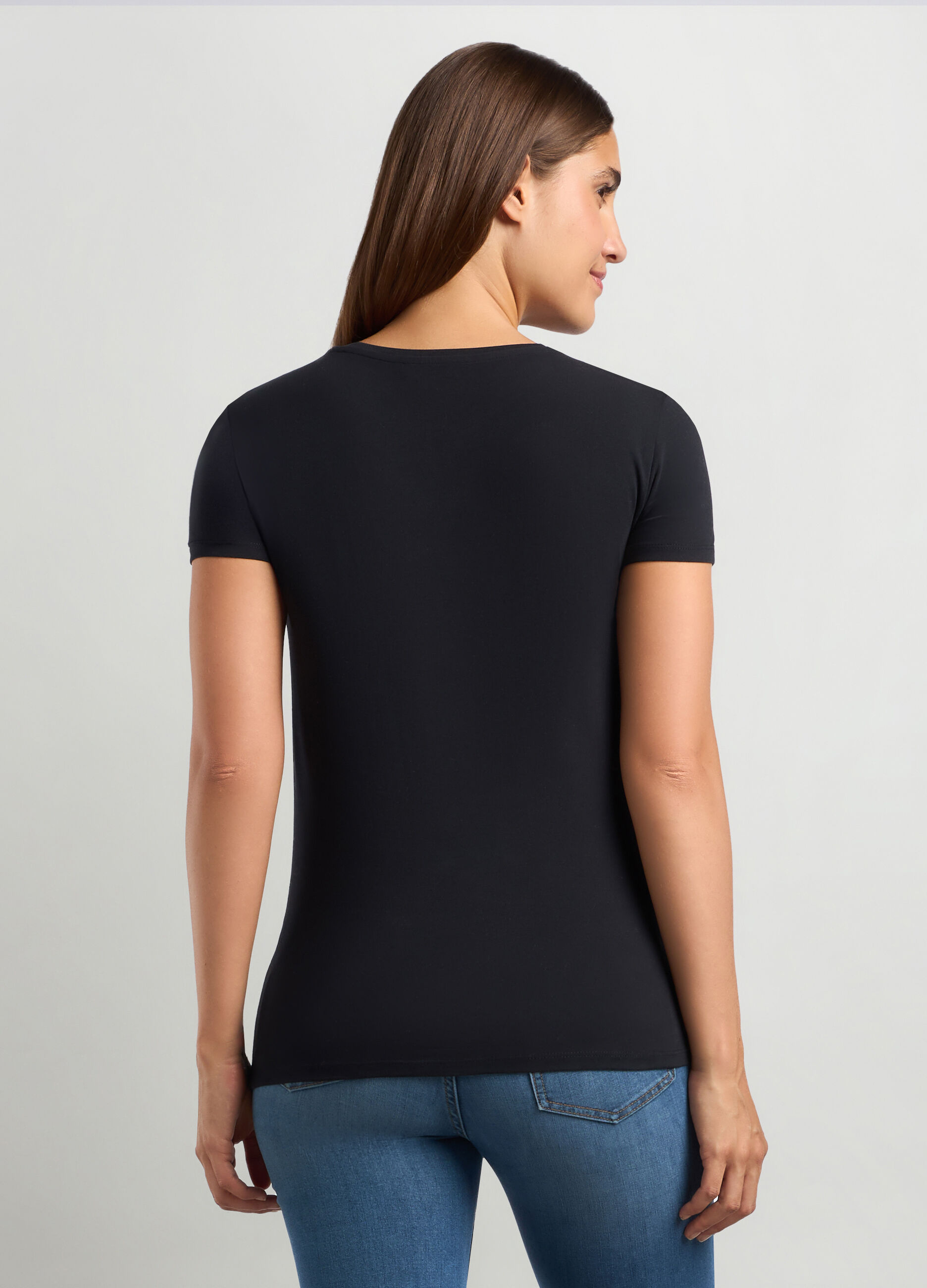 T-shirt in cotone stretch donna_1