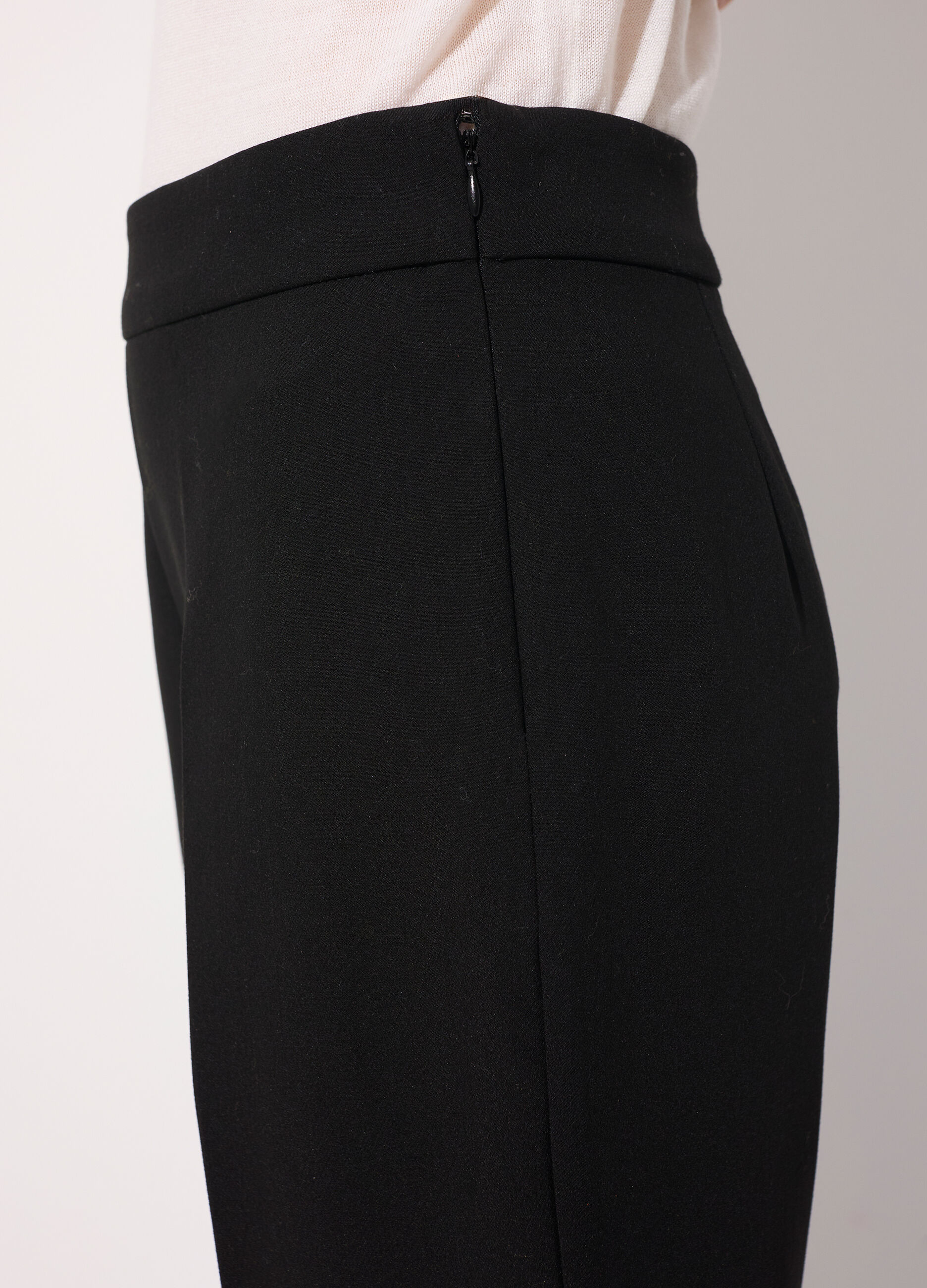 Pantalone dritto in misto viscosa donna_3