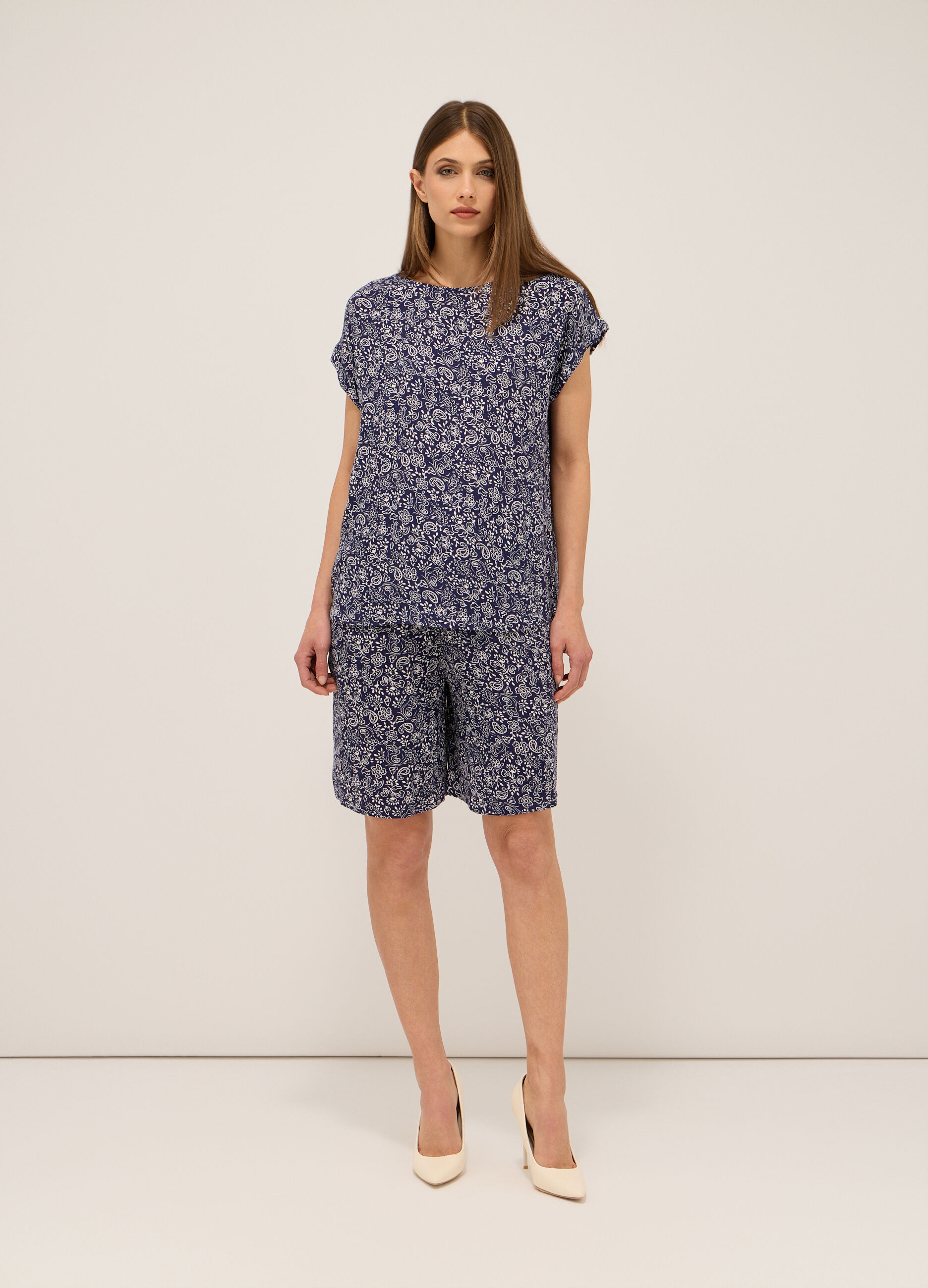Bermuda in pura viscosa creponne donna_0