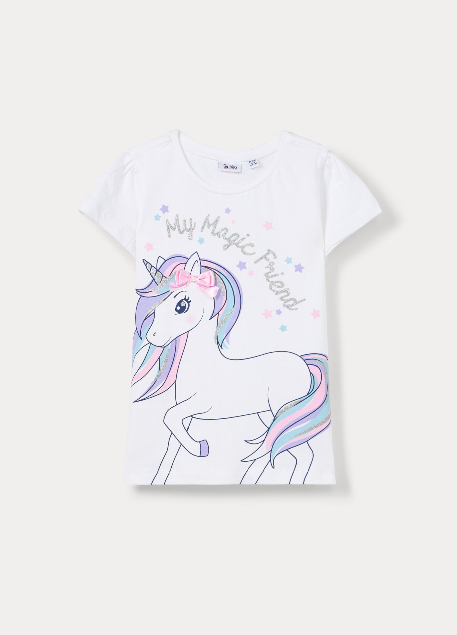 T-shirt in jersey di puro cotone bambina_0