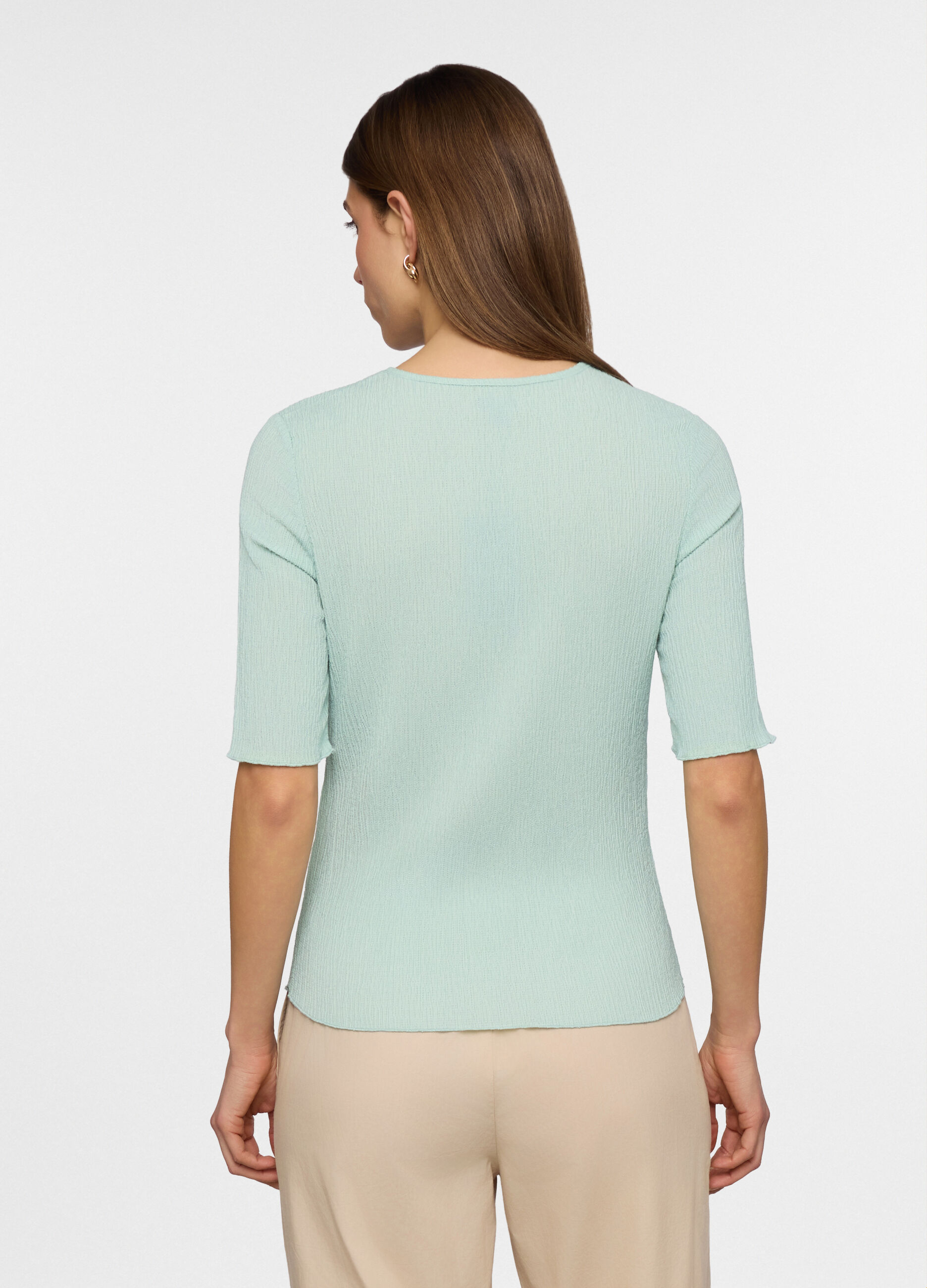 T-shirt girocollo stretch donna_1