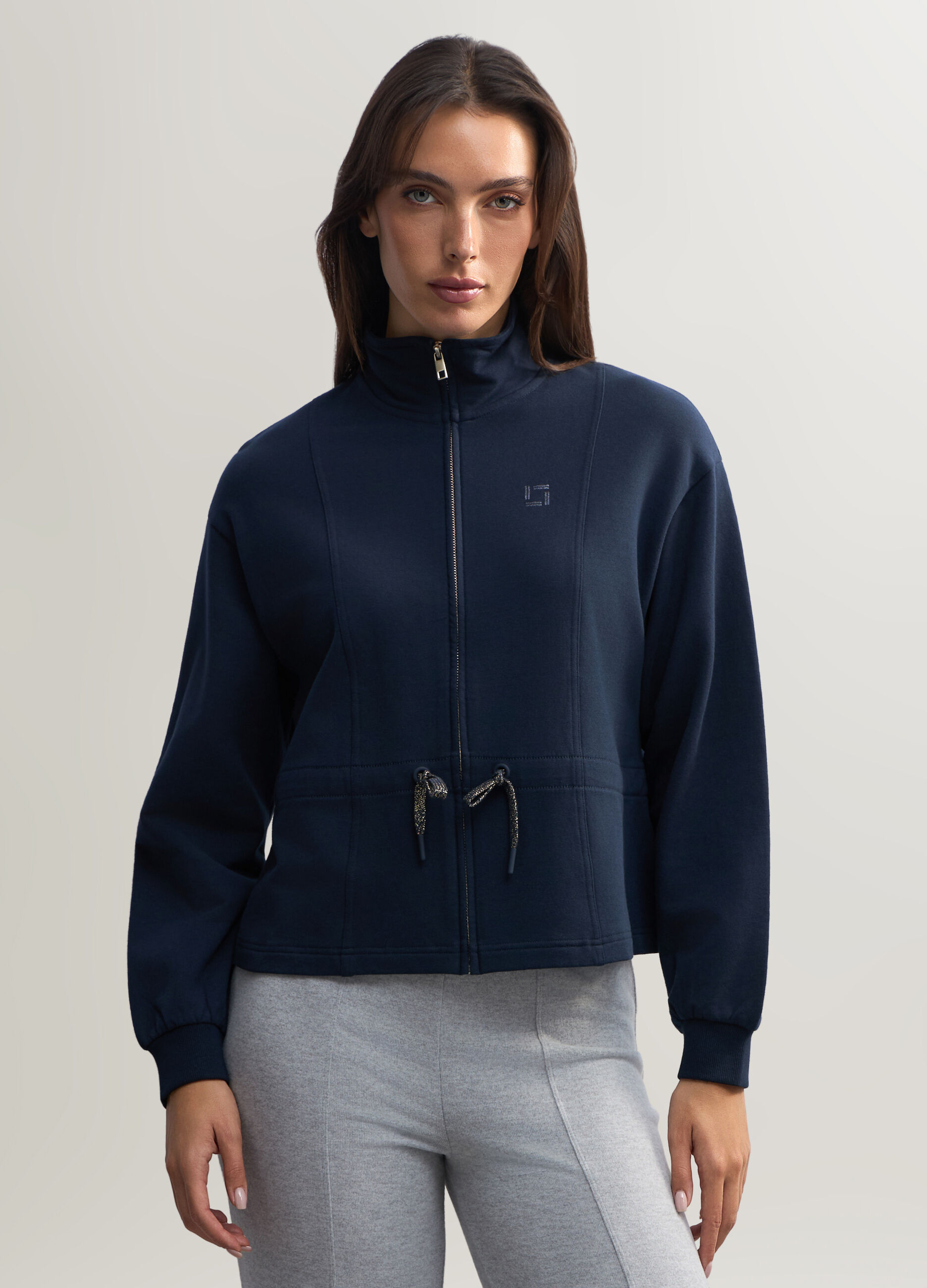 Felpa Fit Over in cotone stretch donna_0