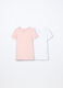 Pack 2 magliette intime in jersey di cotone stretch bambina_0
