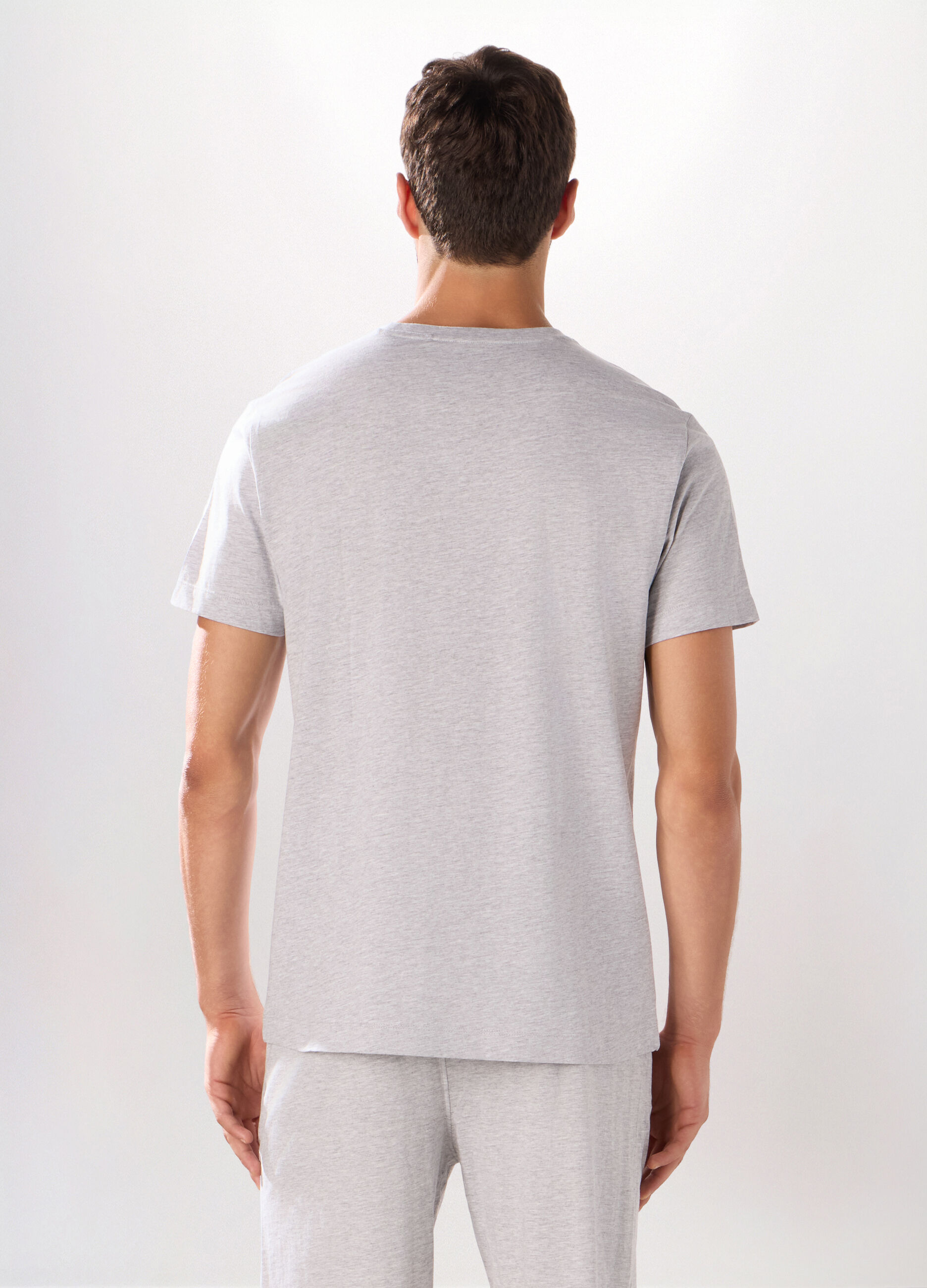 T-shirt pigiama in puro cotone uomo_1