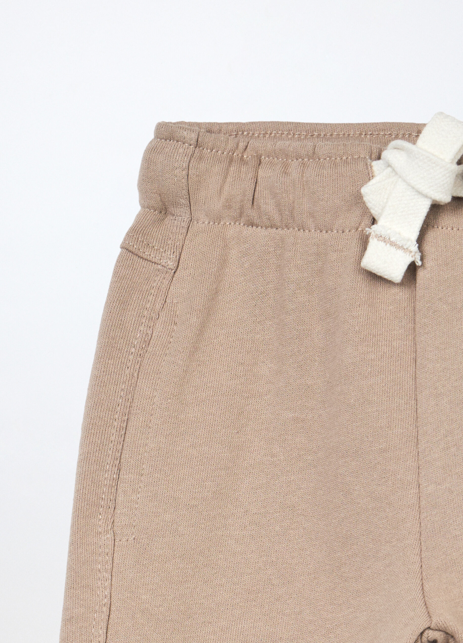 Jogger in french terry di puro cotone neonato_2