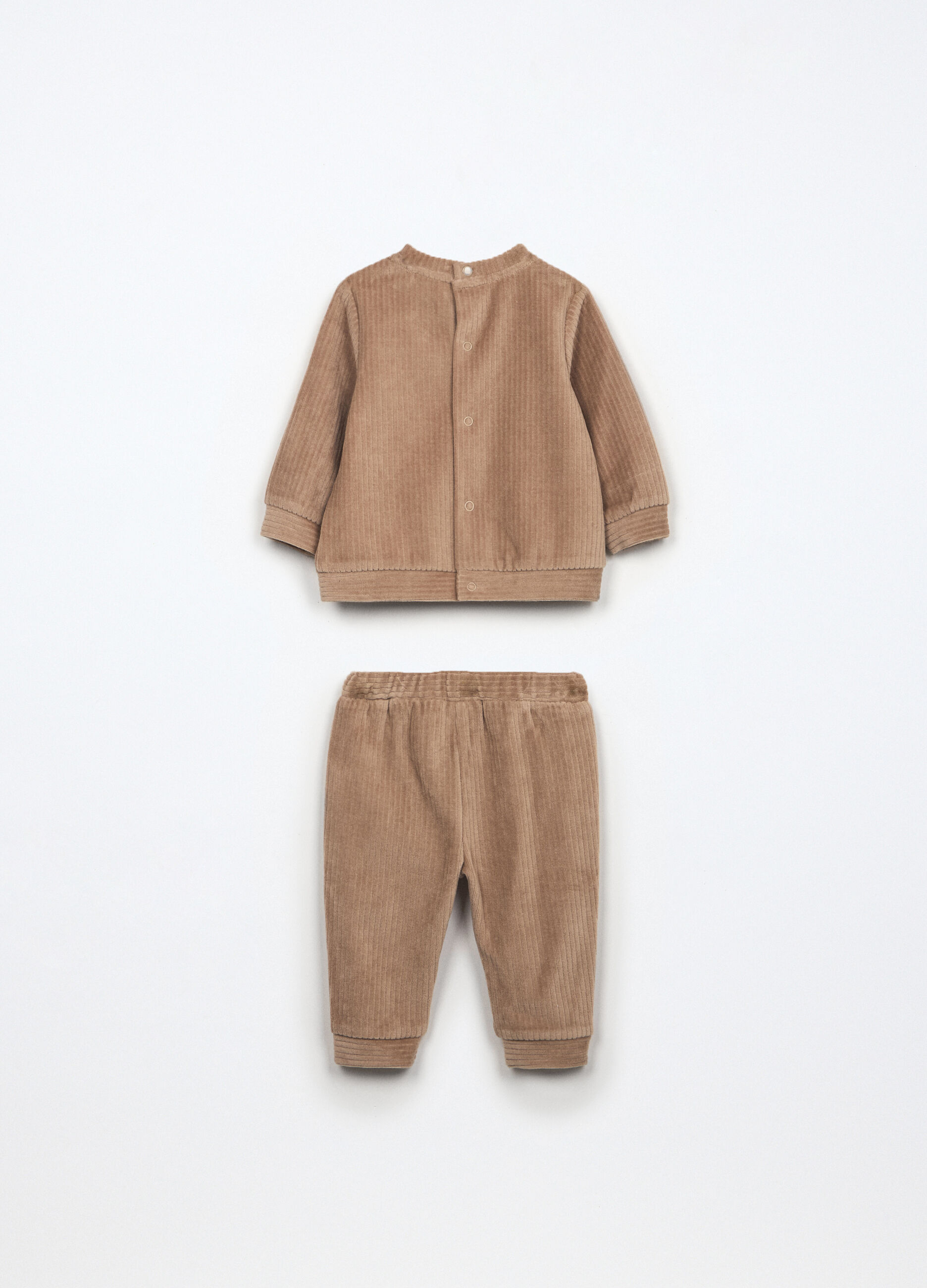 Set misto cotone velour in costina neonato_1
