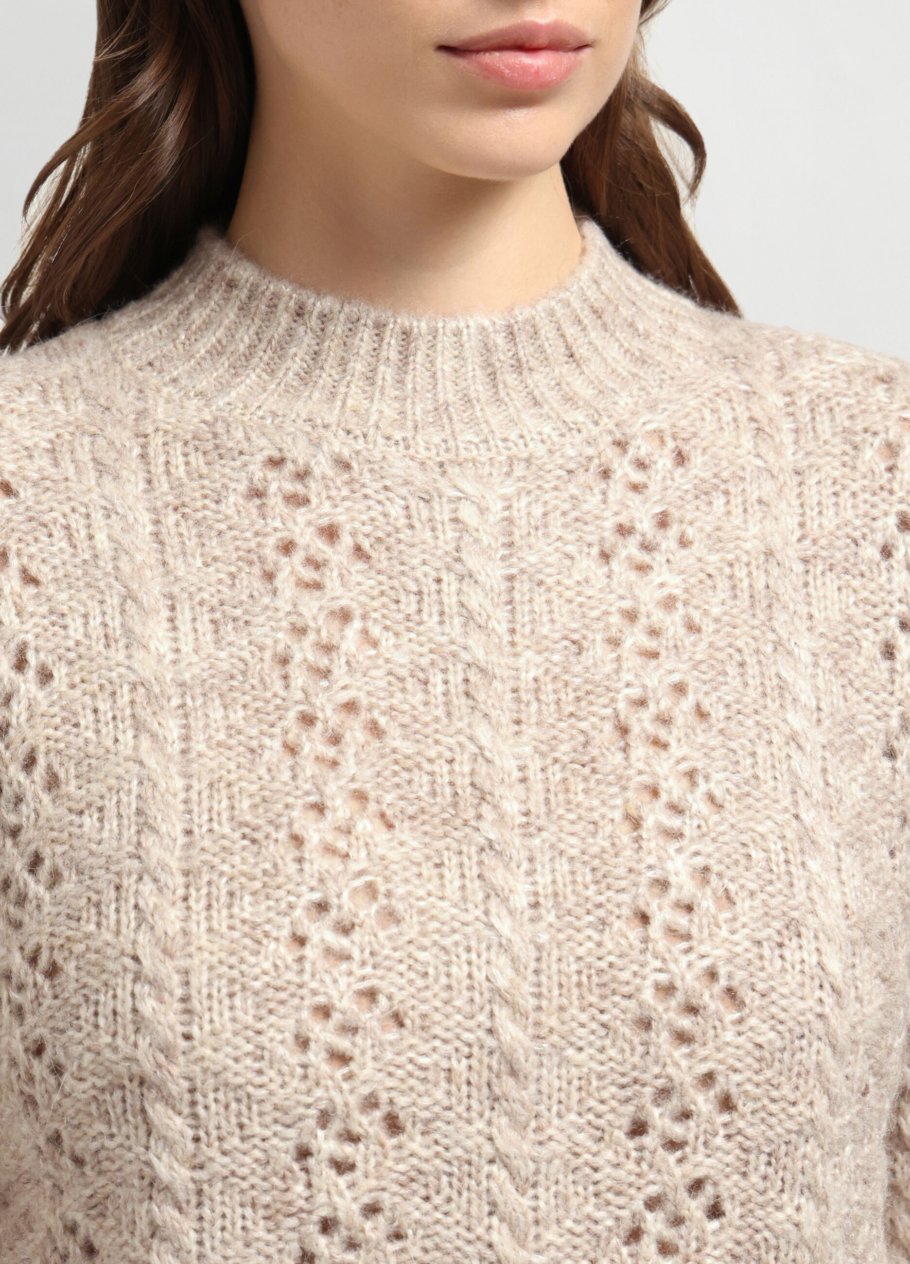 Pullover tricot in misto lana di alpaca donna_2