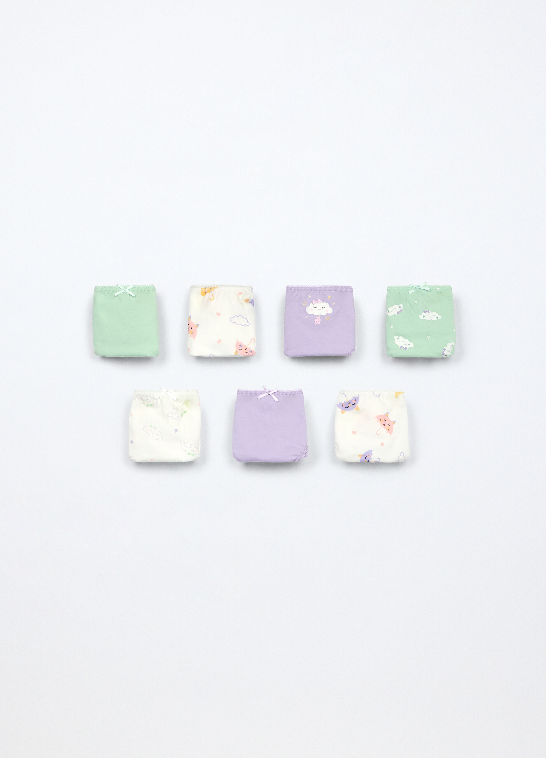 Pack 7 slip in jersey di puro cotone bambina_0