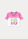 T-shirt con scollo a V ragazza_0