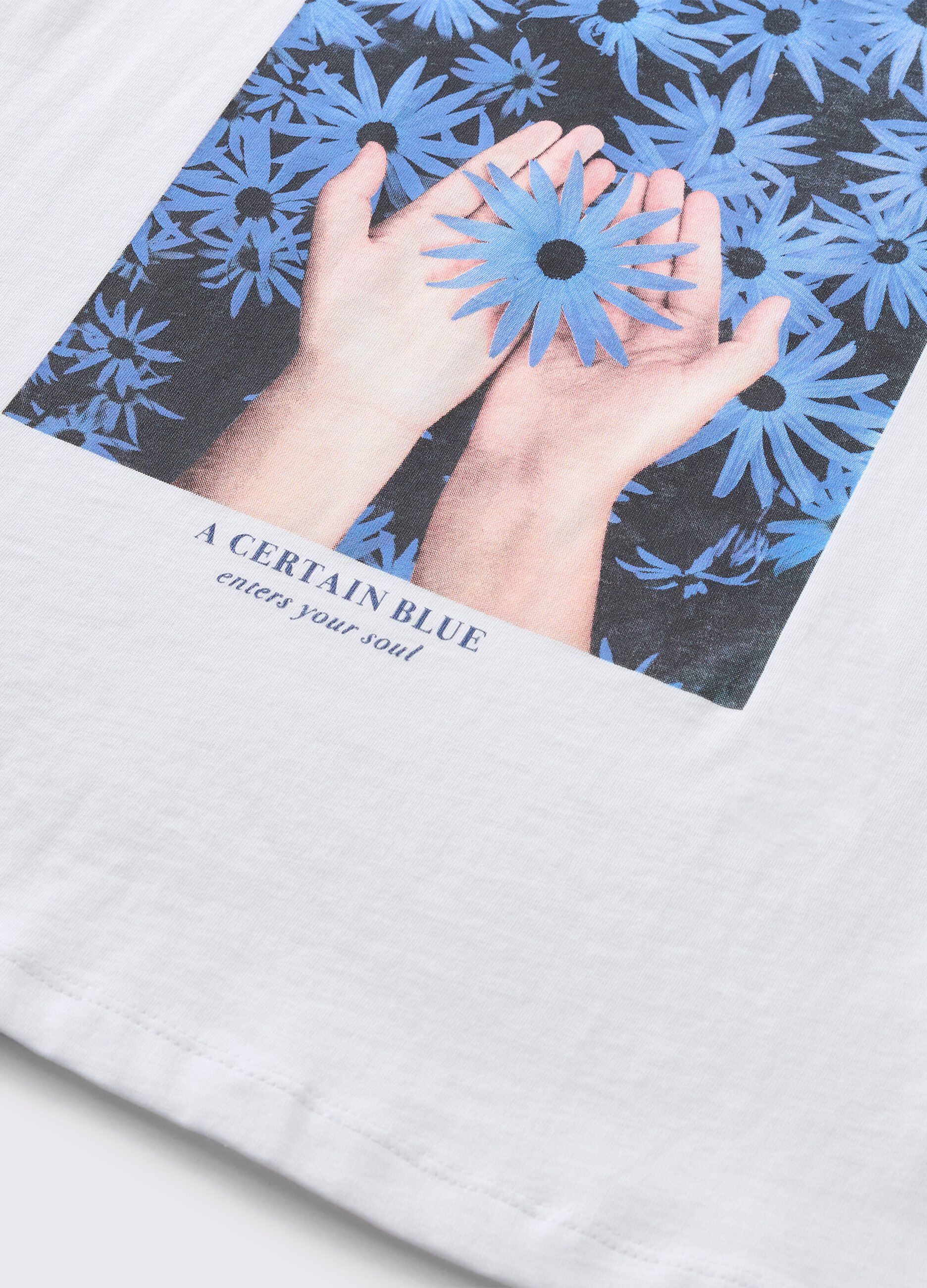 T-shirt in puro cotone con stampa donna_1