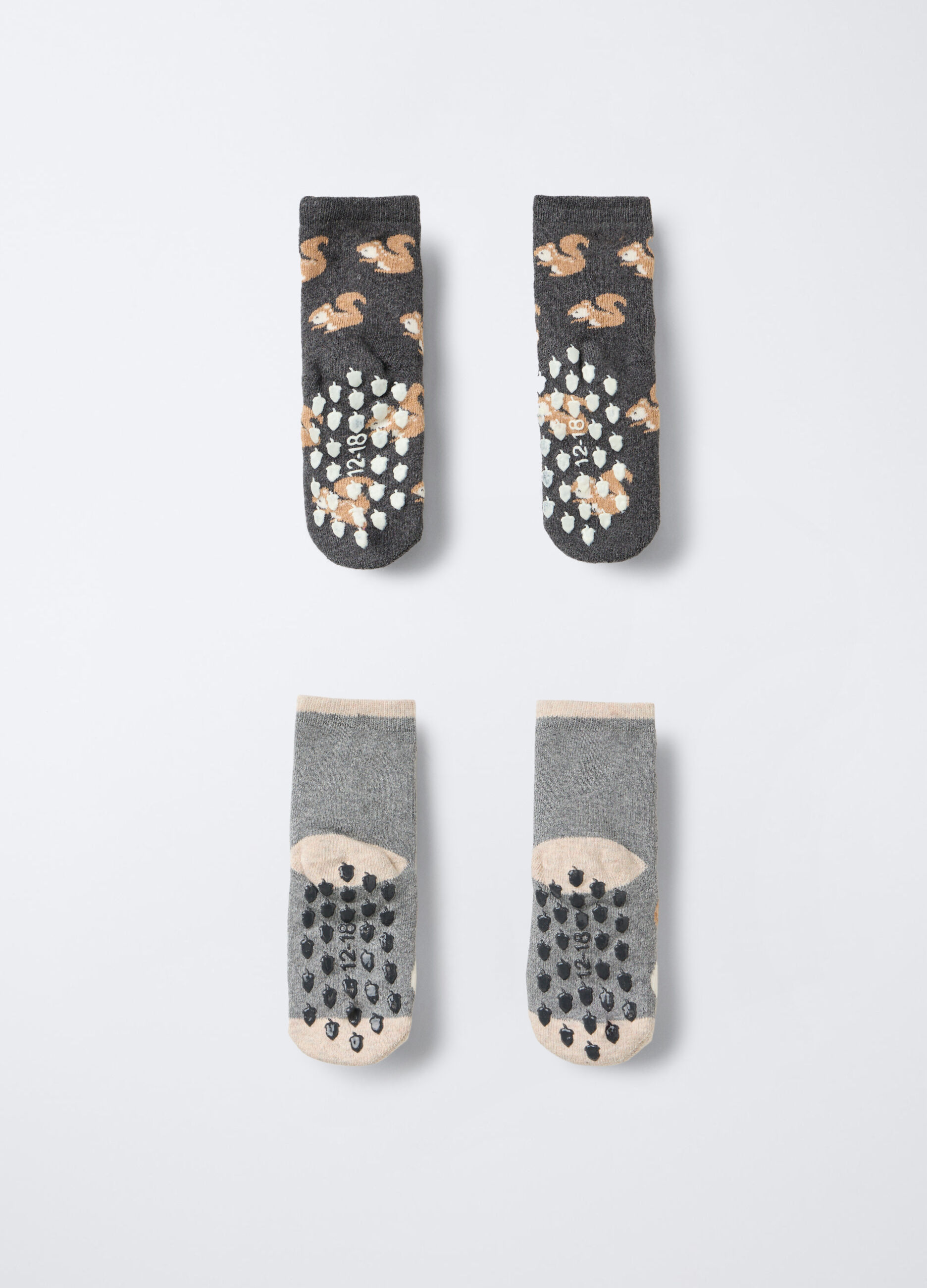 Pack 2 calze antiscivolo in spugna misto cotone stretch _1