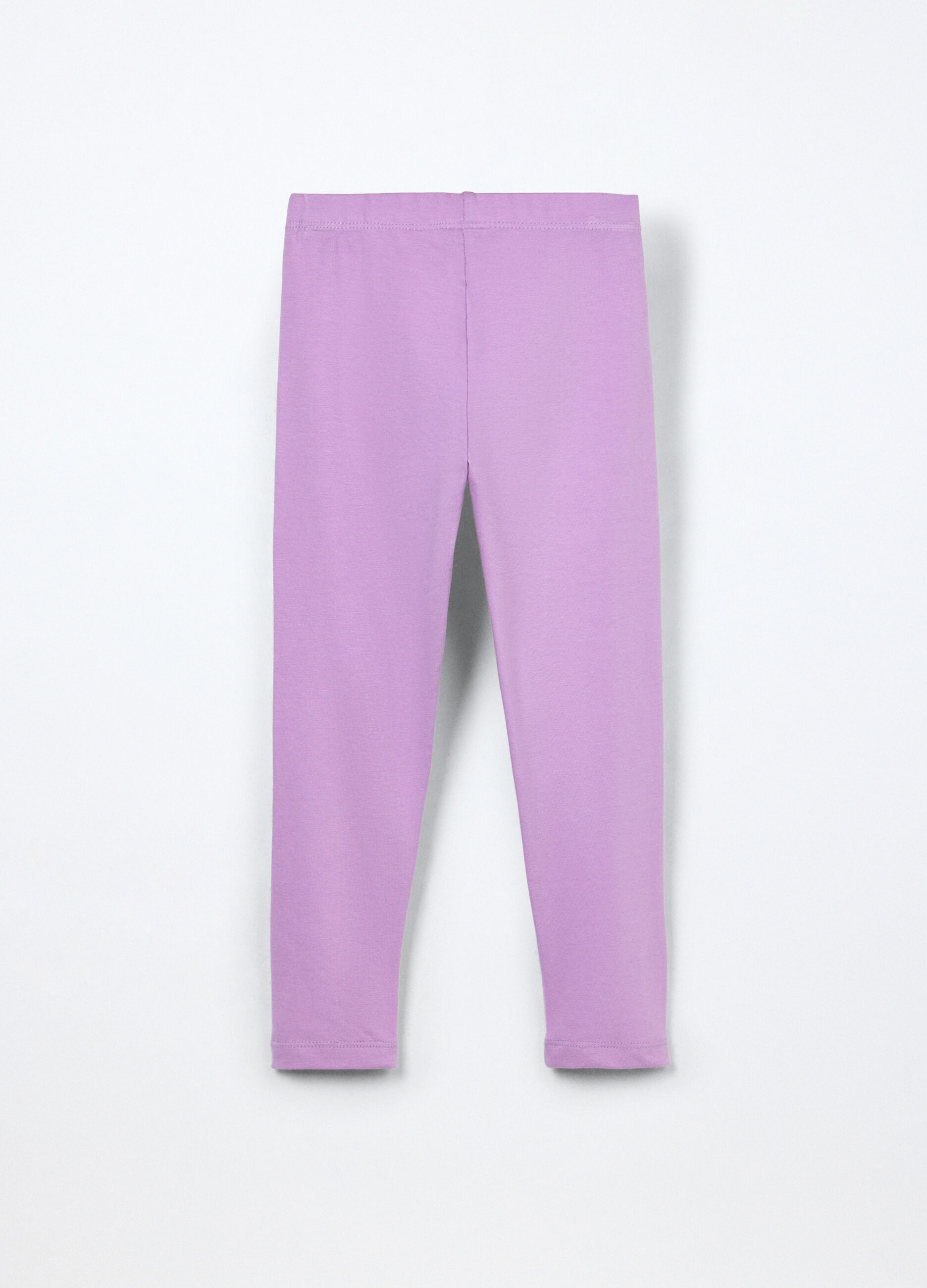 Leggings in jersey di cotone stretch bambina_1