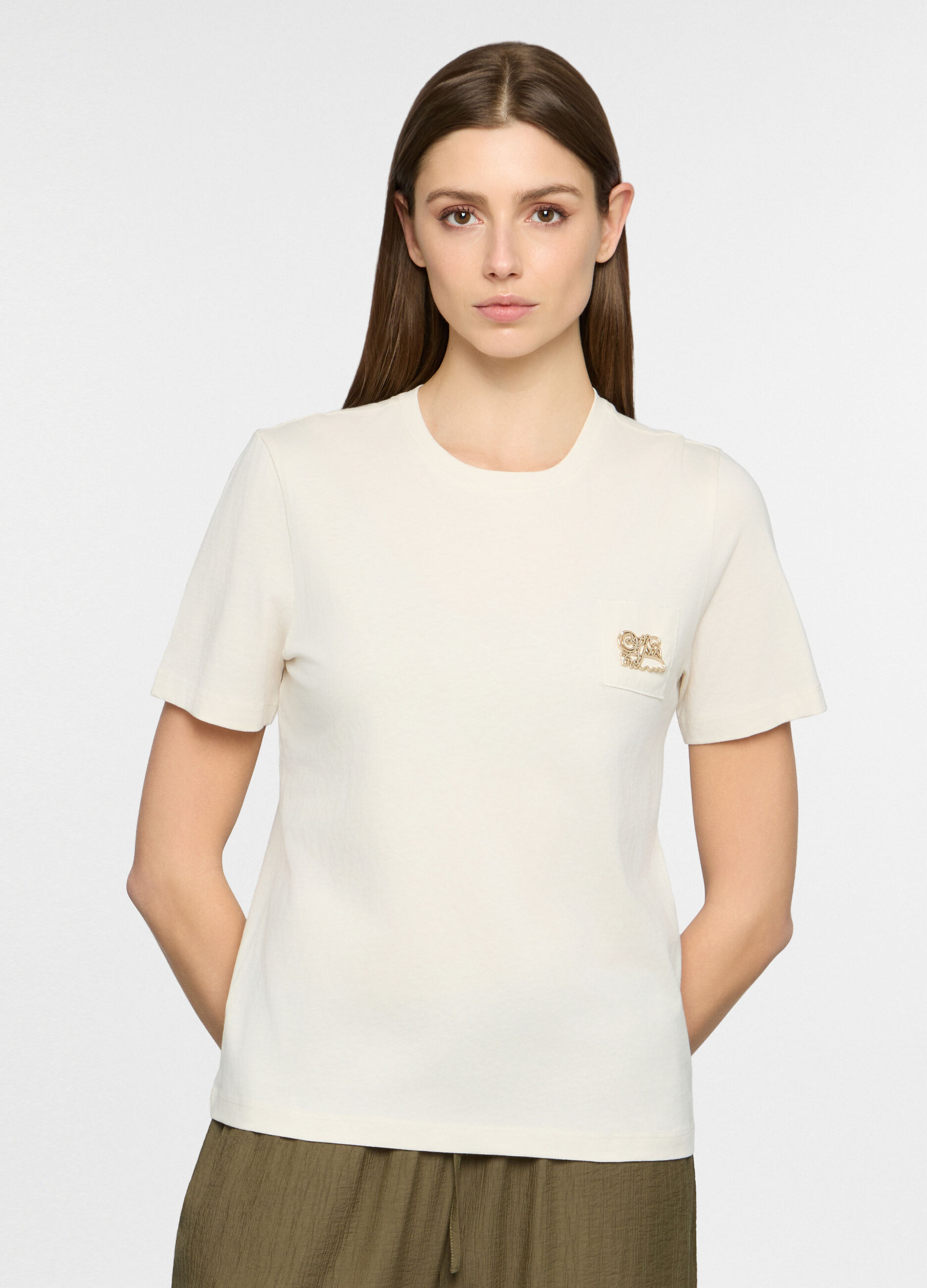 T-shirt girocollo donna _0