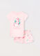 Set pigiama corto in jersey di puro cotone bambina_0