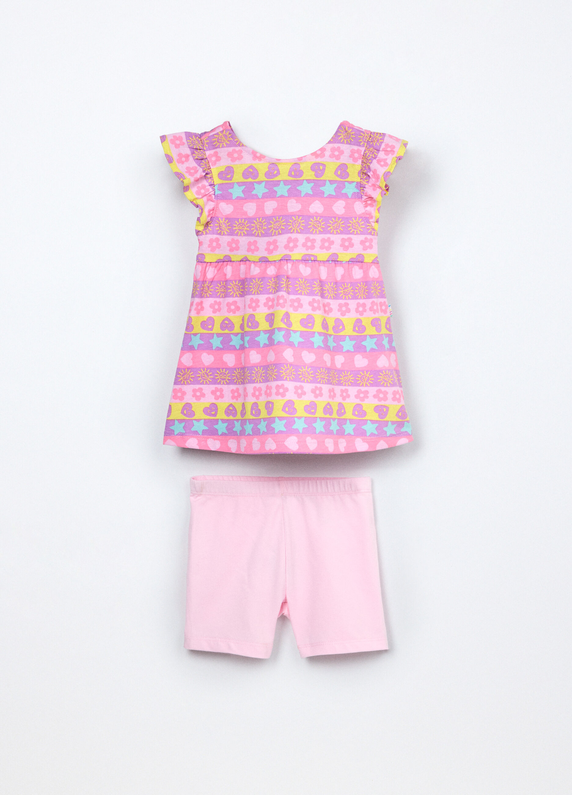 Jogging set in jersey di puro cotone neonata_0