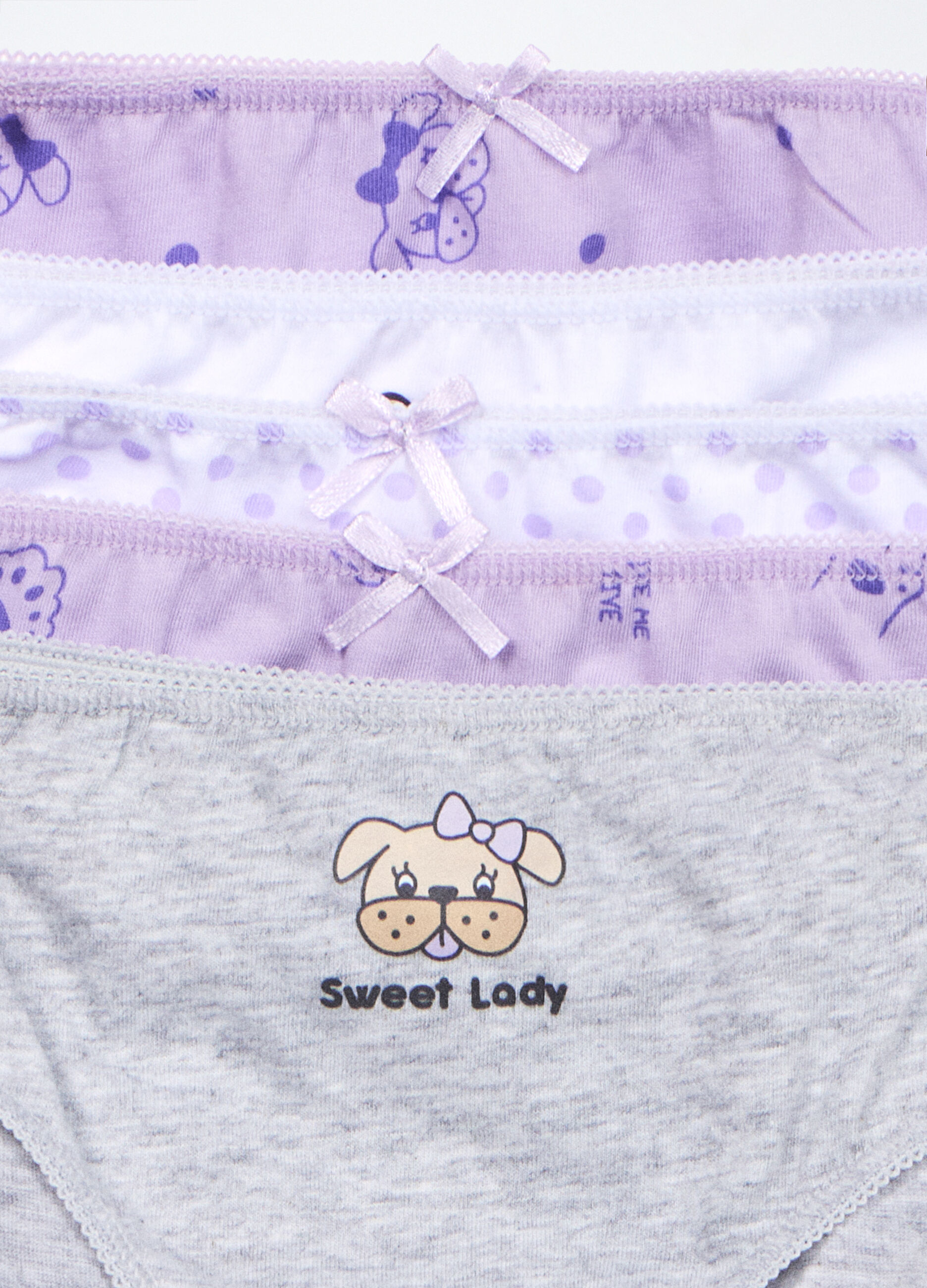 Pack 5 slip in jersey di puro cotone bambina_3