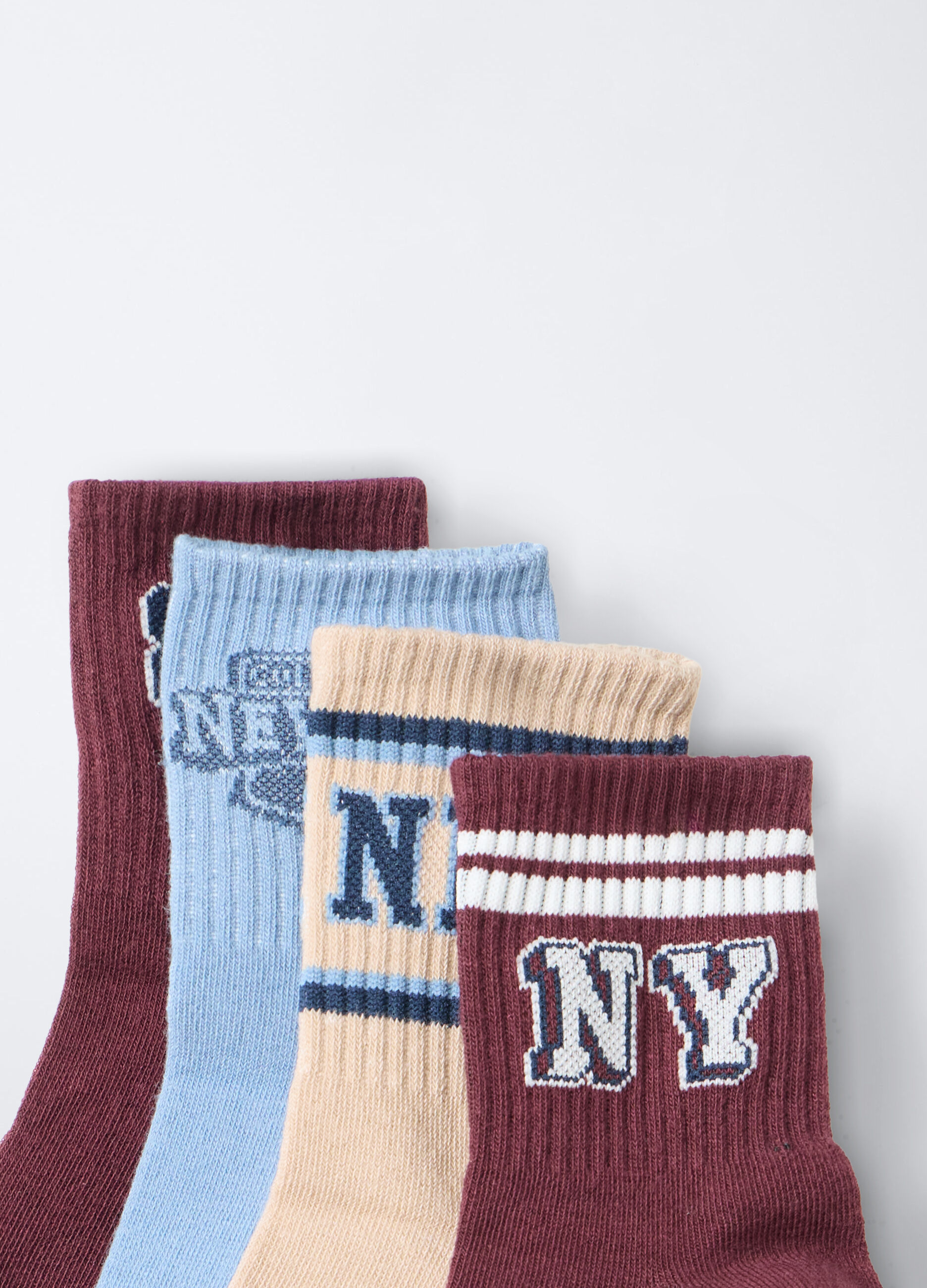 Pack 4 calze corte in cotone stretch bambino_2