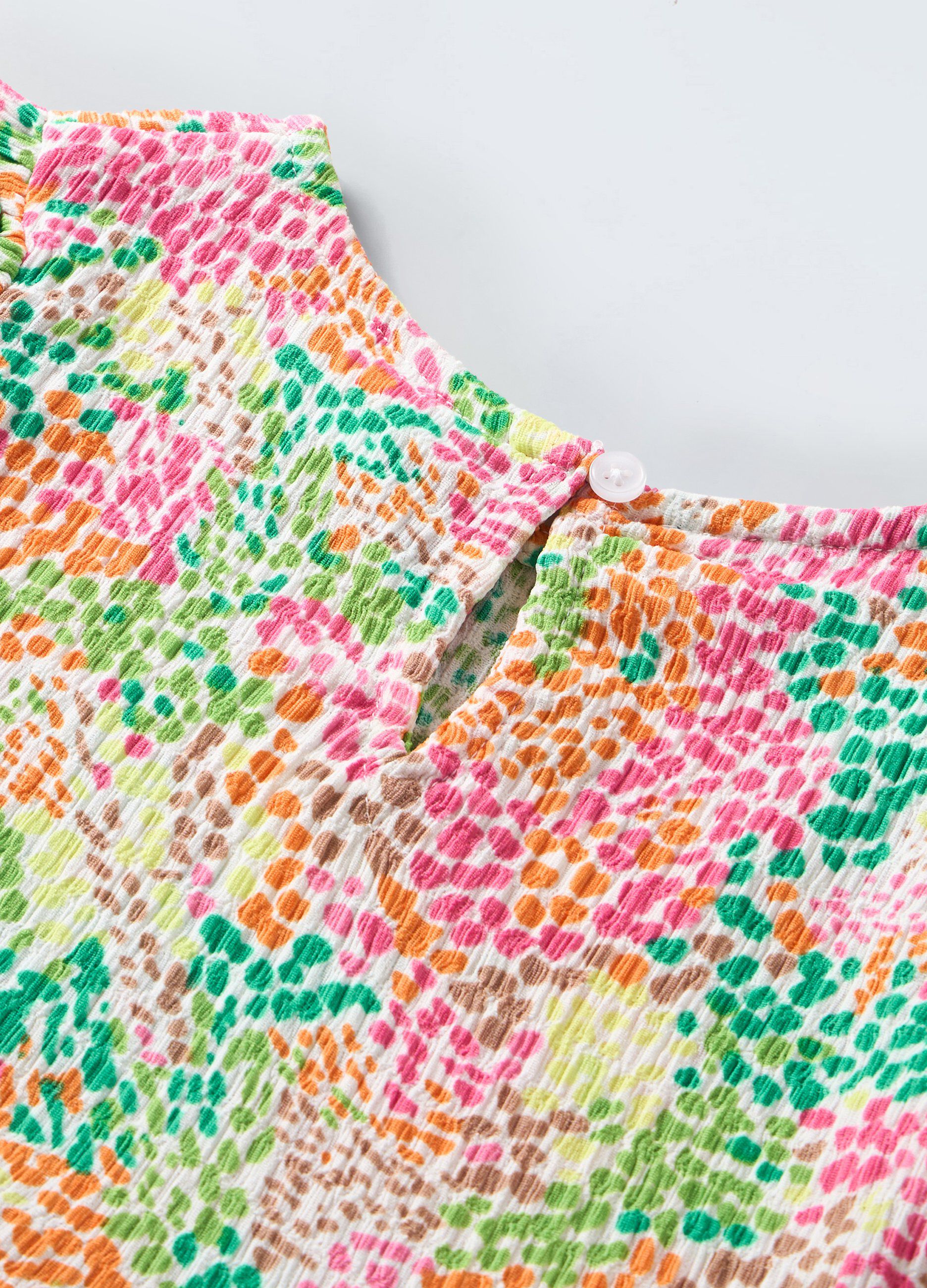 Vestito in crepe multicolor bambina_1