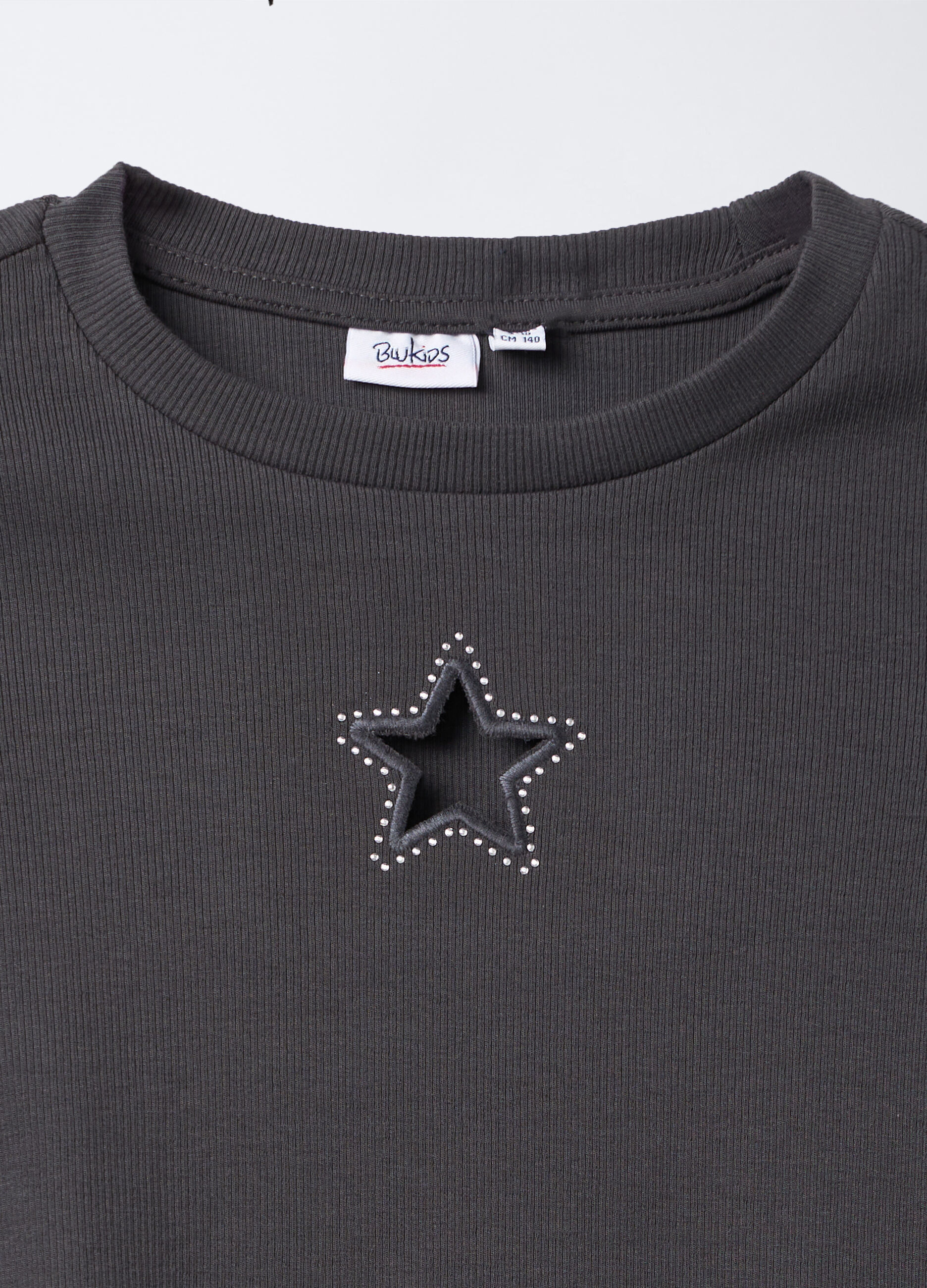 T-shirt in costina di cotone stretch Fit Slim ragazza_2