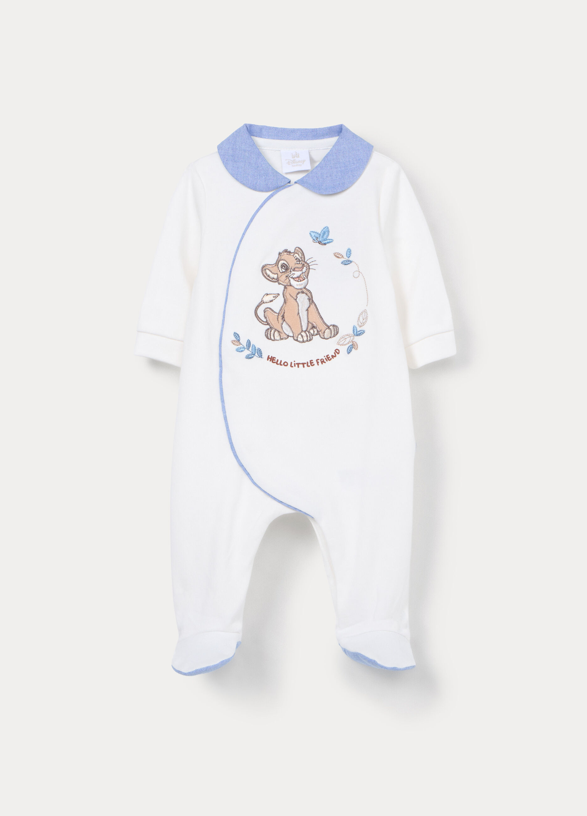Tutina Disney in interlock di puro cotone neonato_0