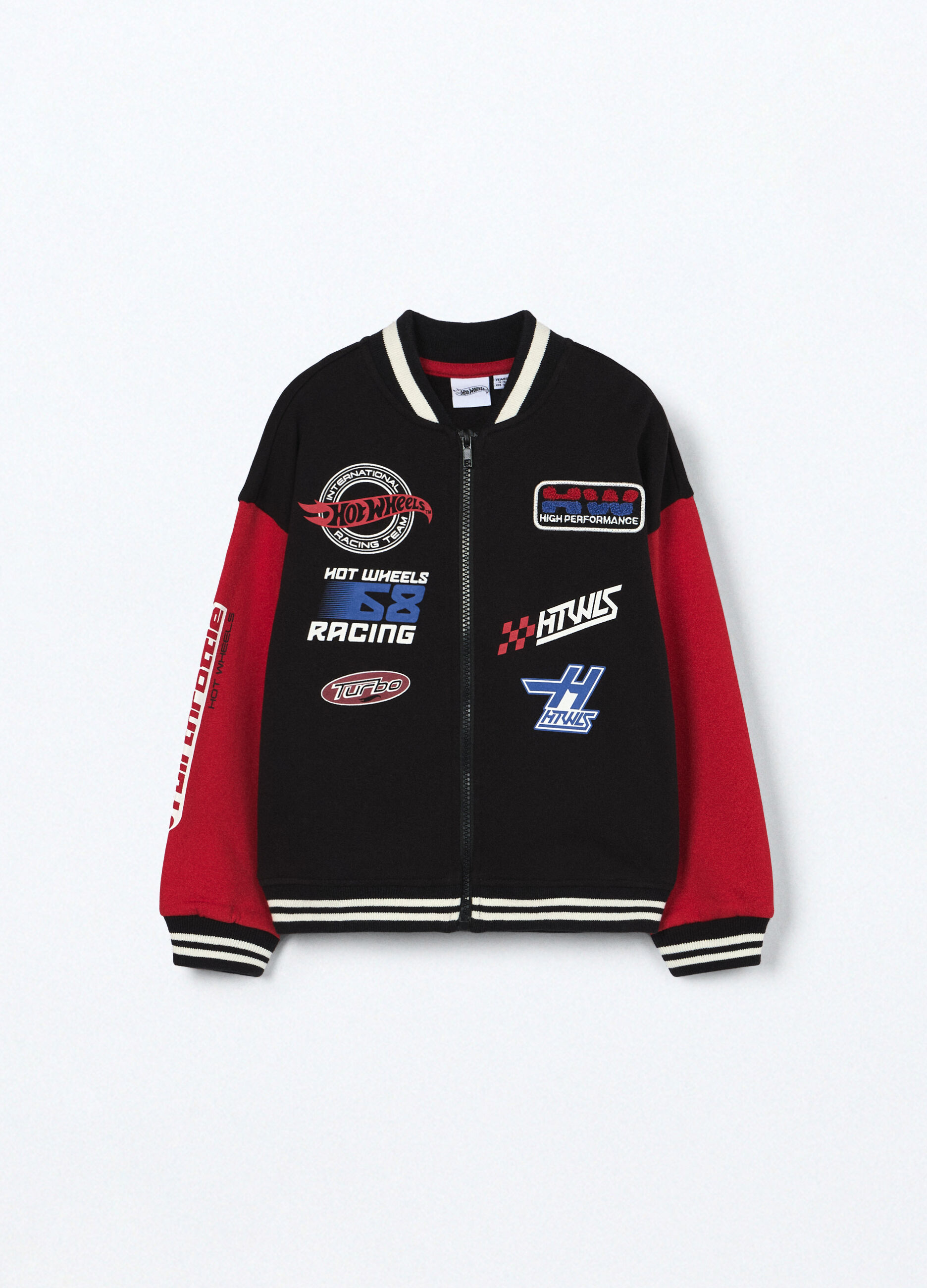 Felpa varsity in puro cotone bambino_0