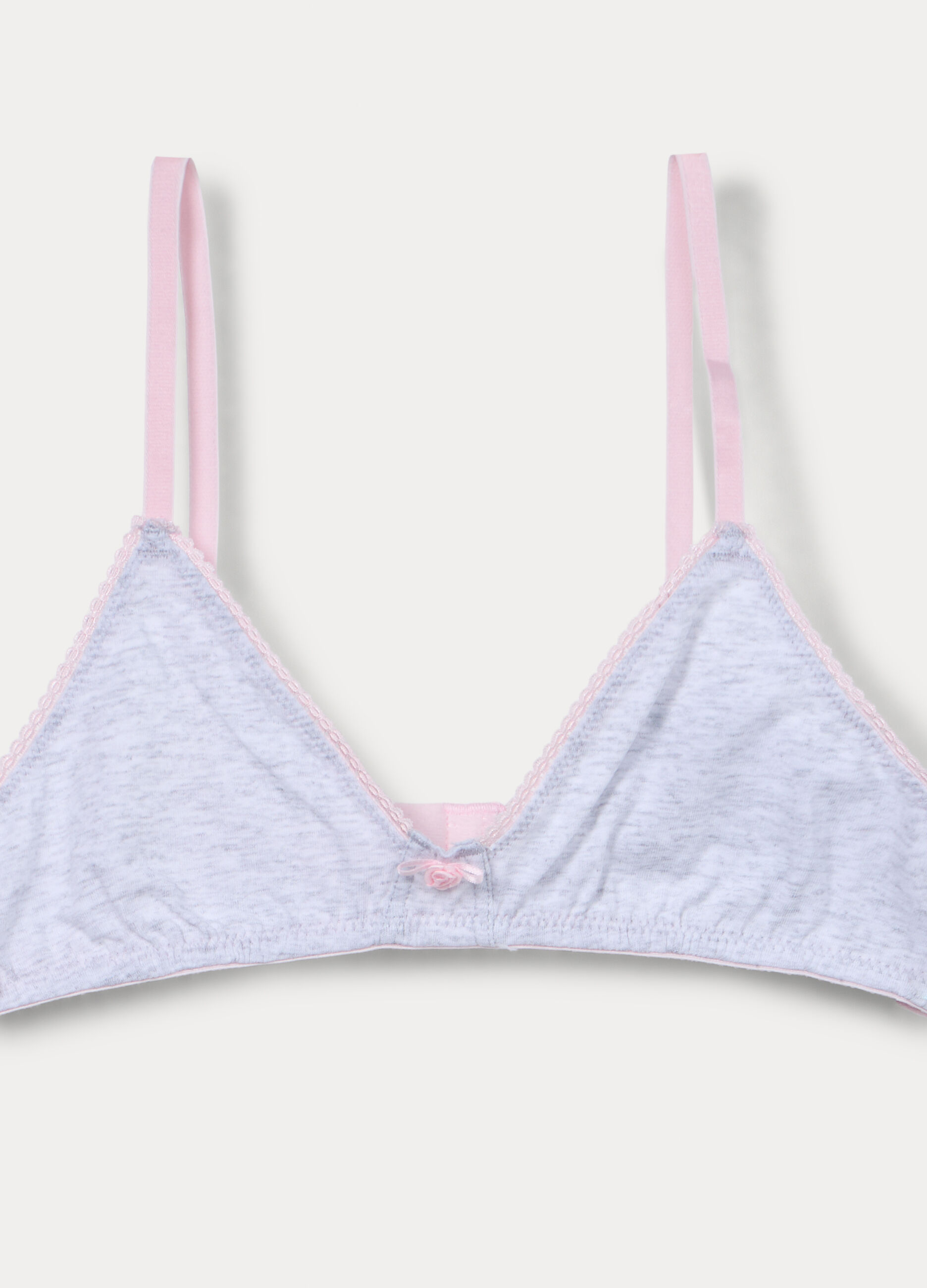 Reggiseno a triangolo in jersey di cotone stretch ragazza_2