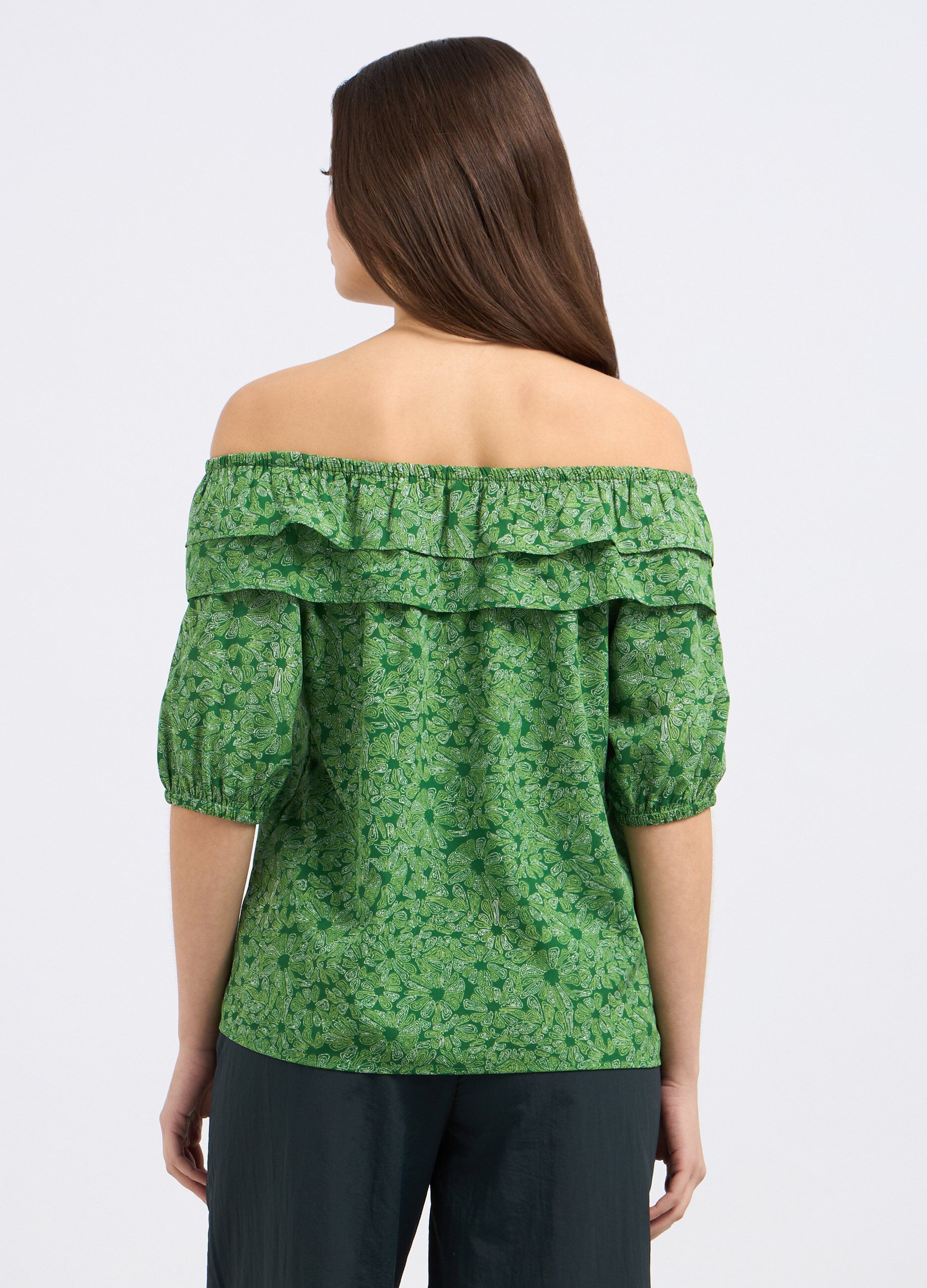Blusa con scollo a barchetta donna_1