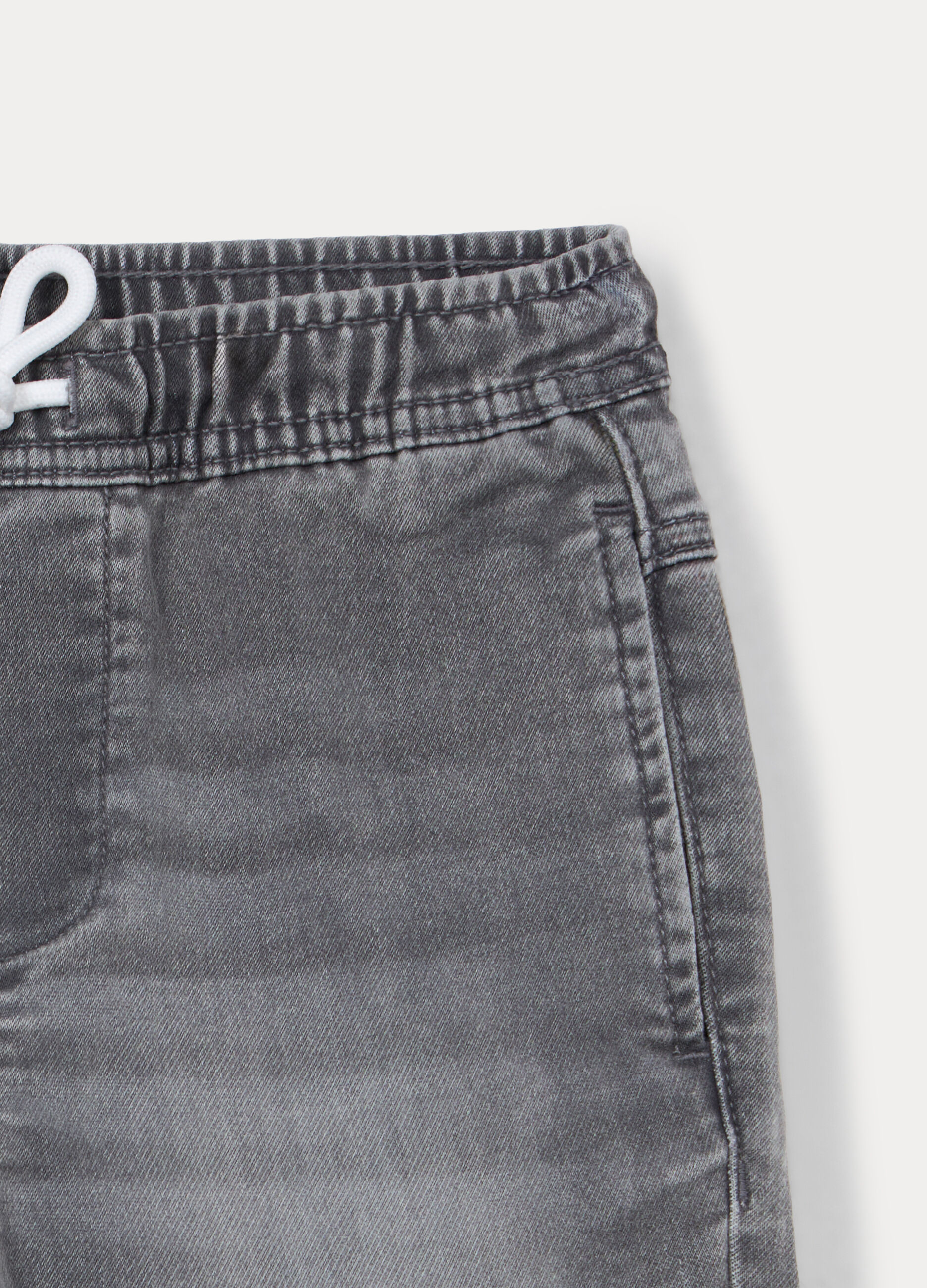 Pantaloni cargo in denim stretch bambino_2