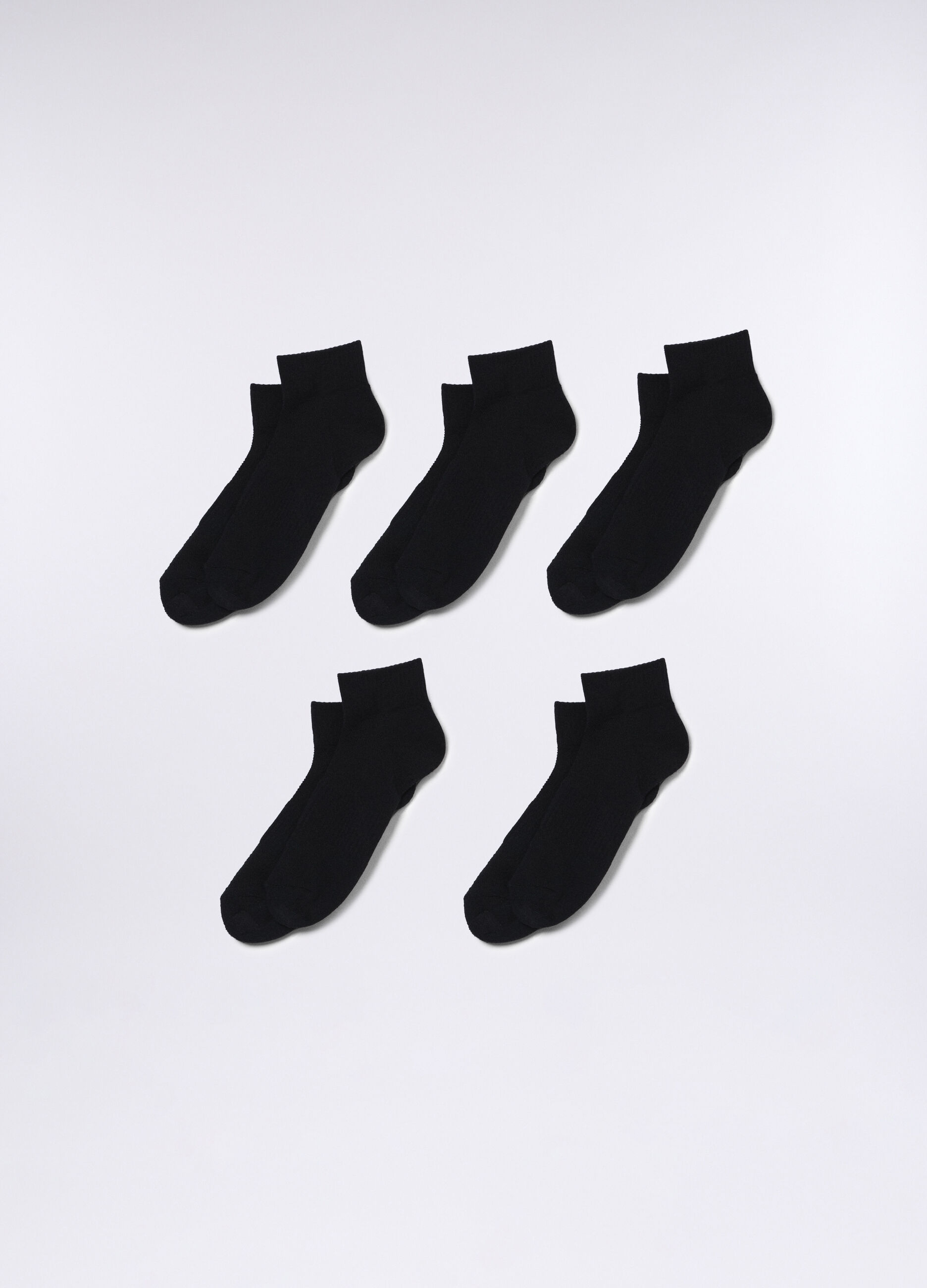 5 pack calzini alla caviglia in cotone stretch uomo
