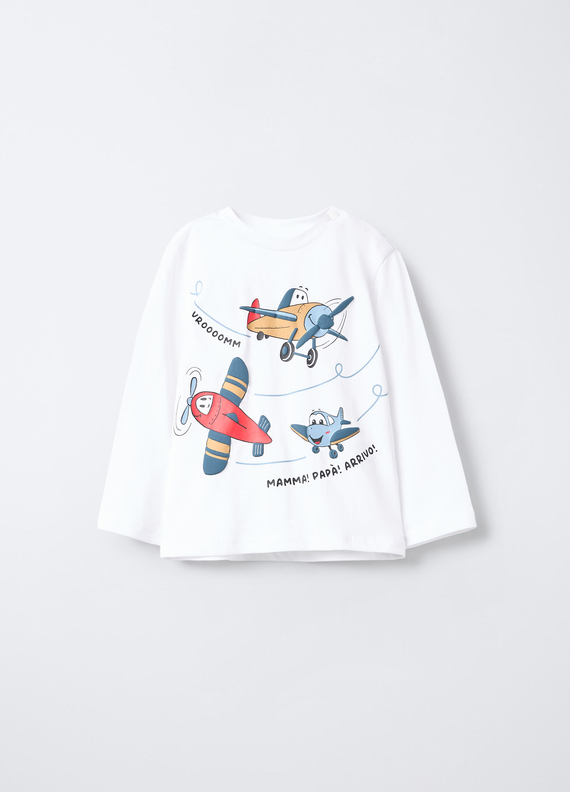 T-shirt girocollo in jersey di puro cotone bimbo_0