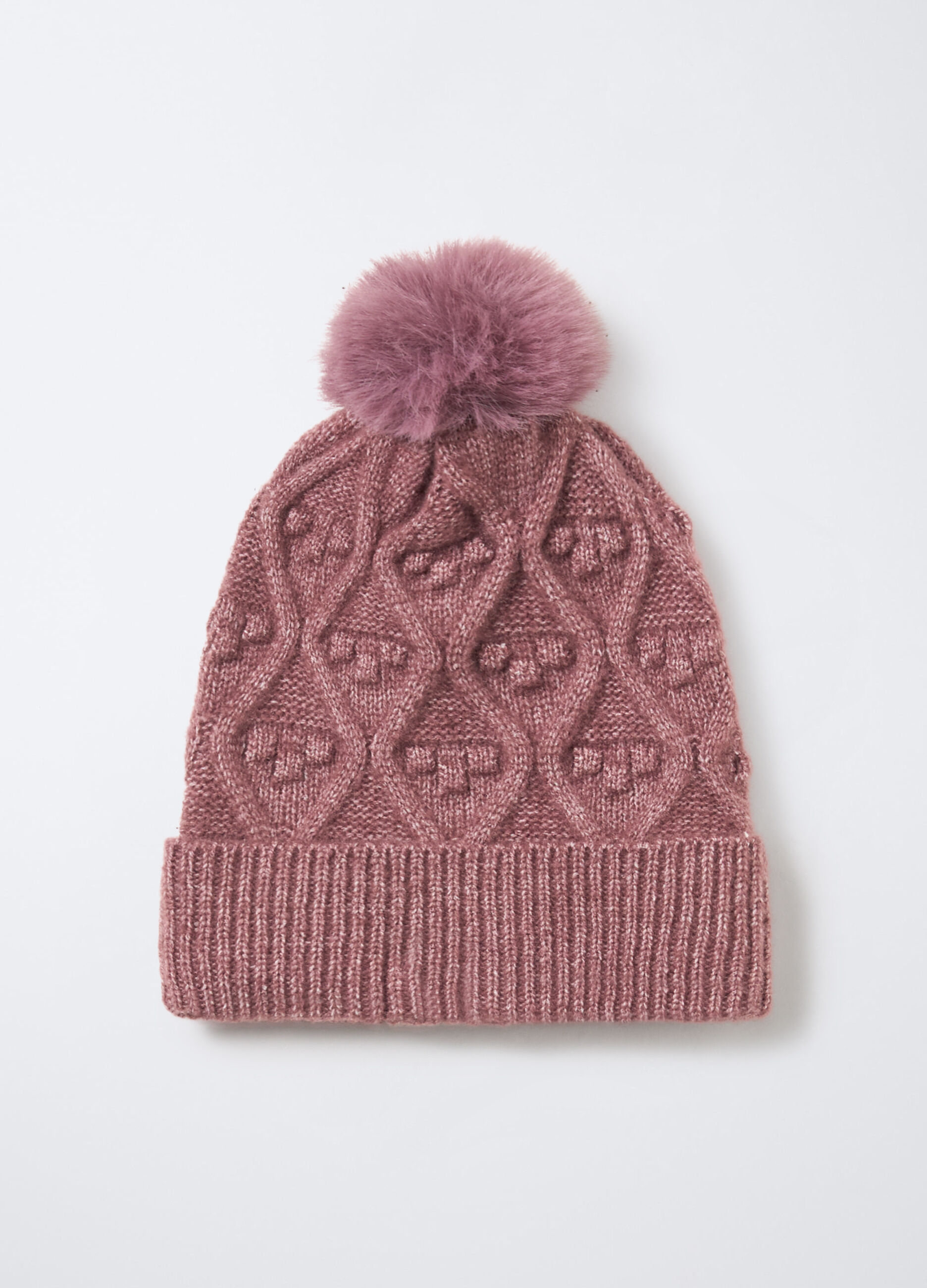 Berretto tricot con pon-pom_0