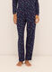 Pantaloni pigiama lunghi in jersey di puro cotone donna_1
