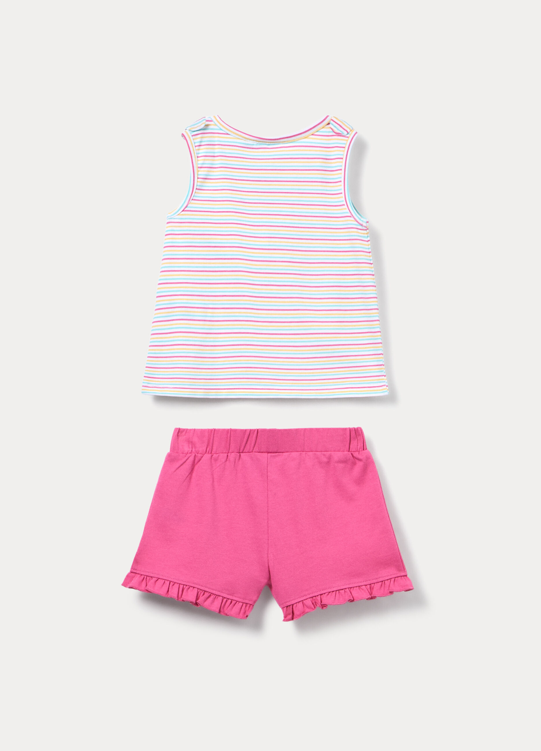 Jogging set in jersey di cotone stretch bimba_1