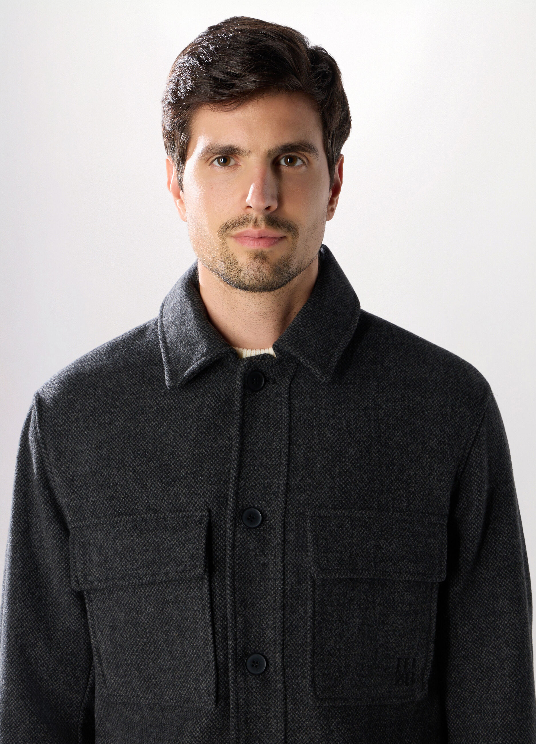 Caban effetto tweed uomo_2