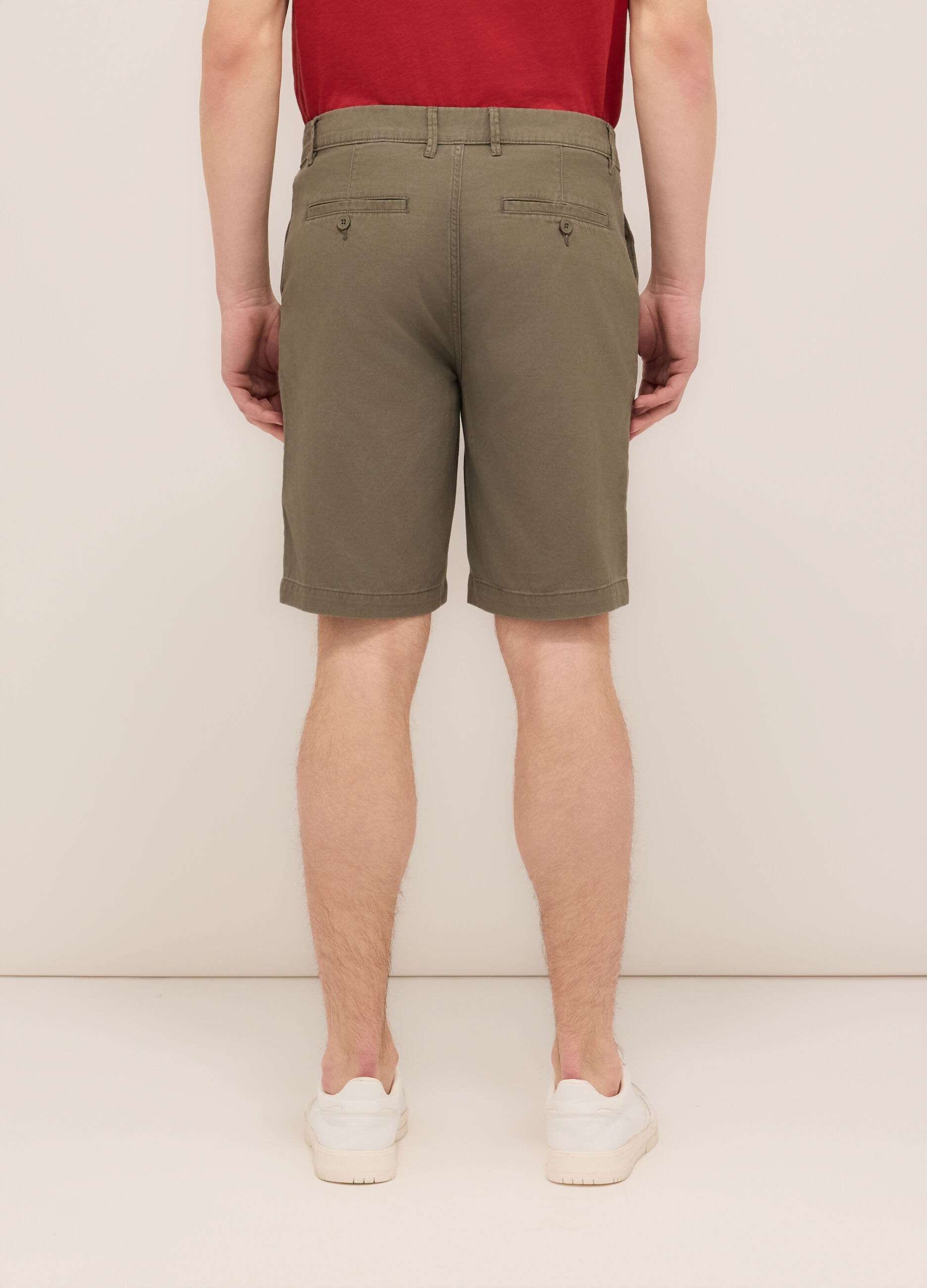 Bermuda in twill di cotone uomo_1