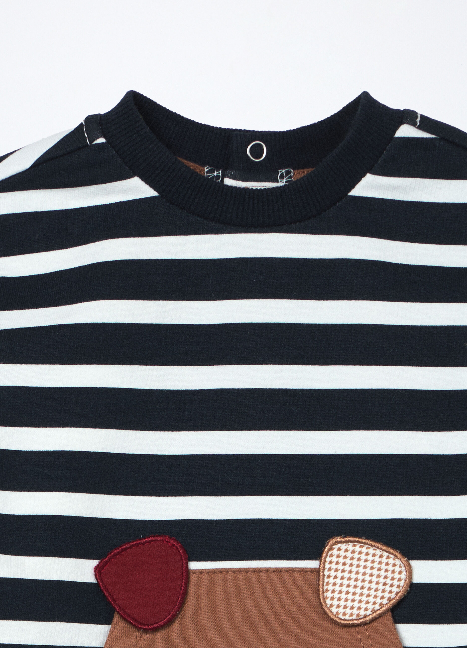 Jogging set in french terry di puro cotone neonato_2