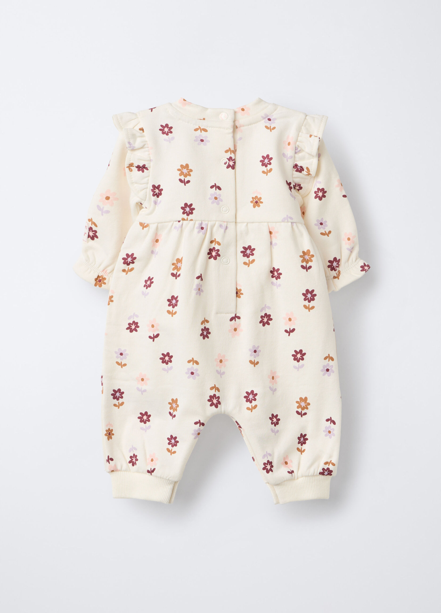 Tutina in felpa di cotone stretch donna_1