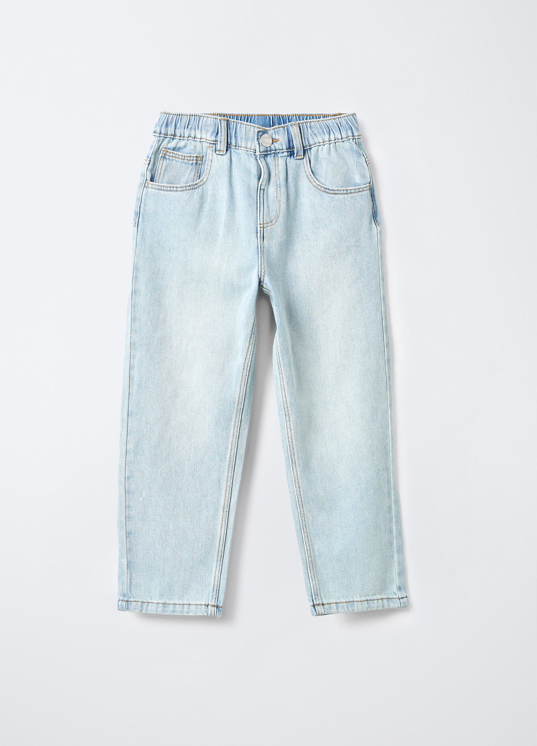 Jogger in denim misto viscosa Baggy Fit bambino_0