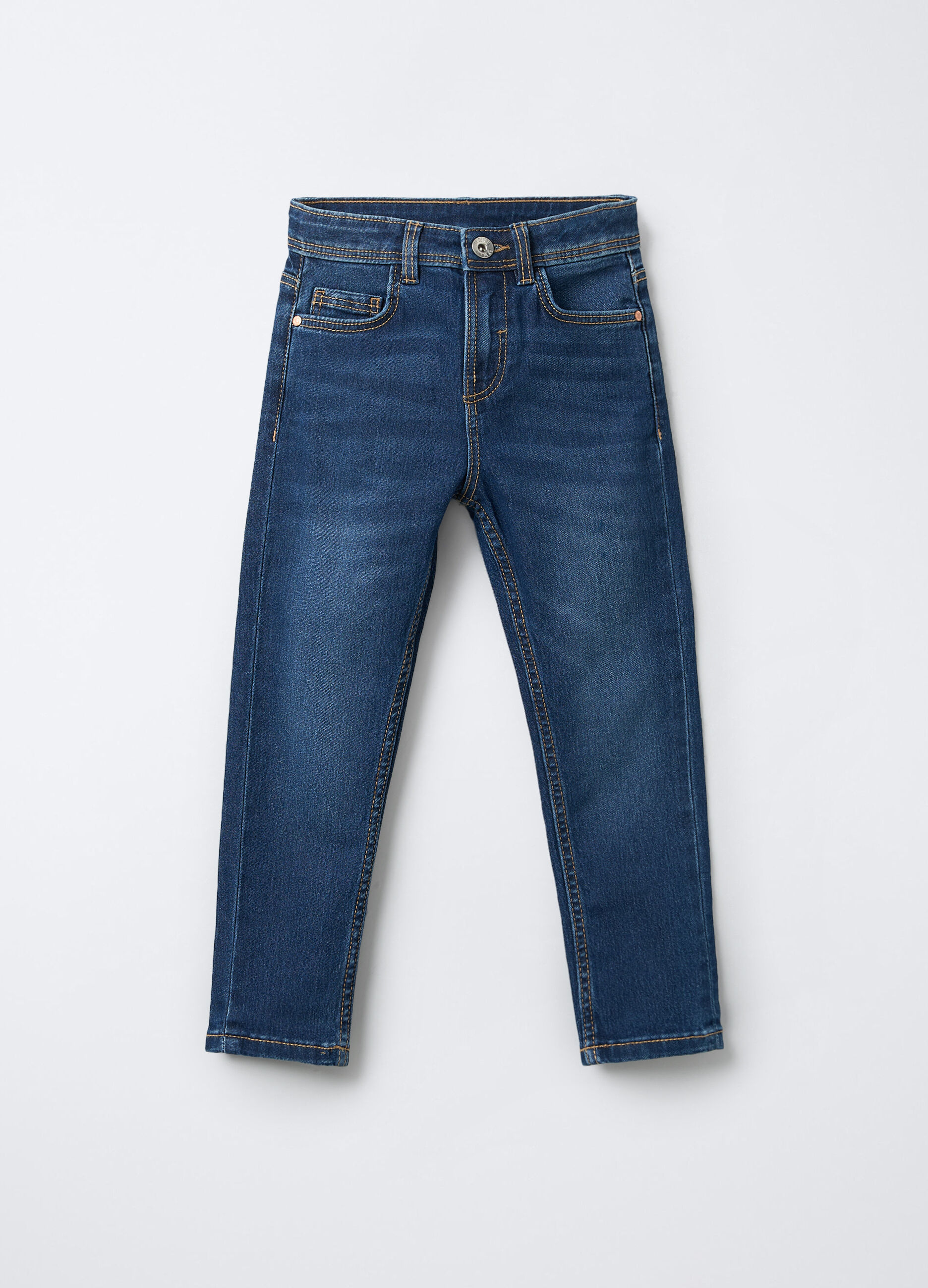 Pantaloni in denim misto cotone Straight Fit bambino_0