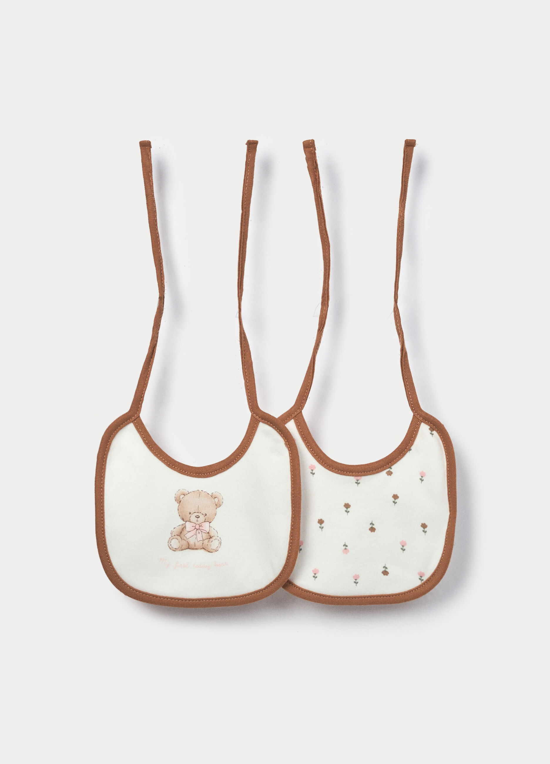 Pack 2 bavaglini in interlock di puro cotone neonato_0