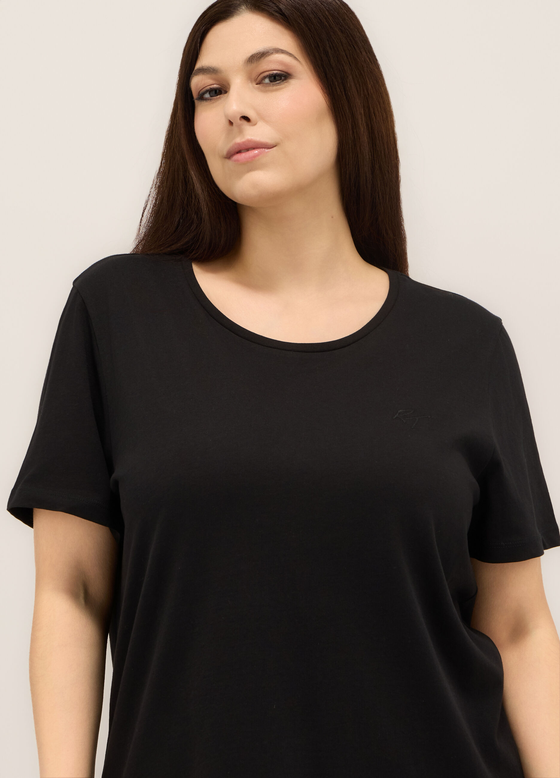 T-shirt in jersey di puro cotone donna curvy_2