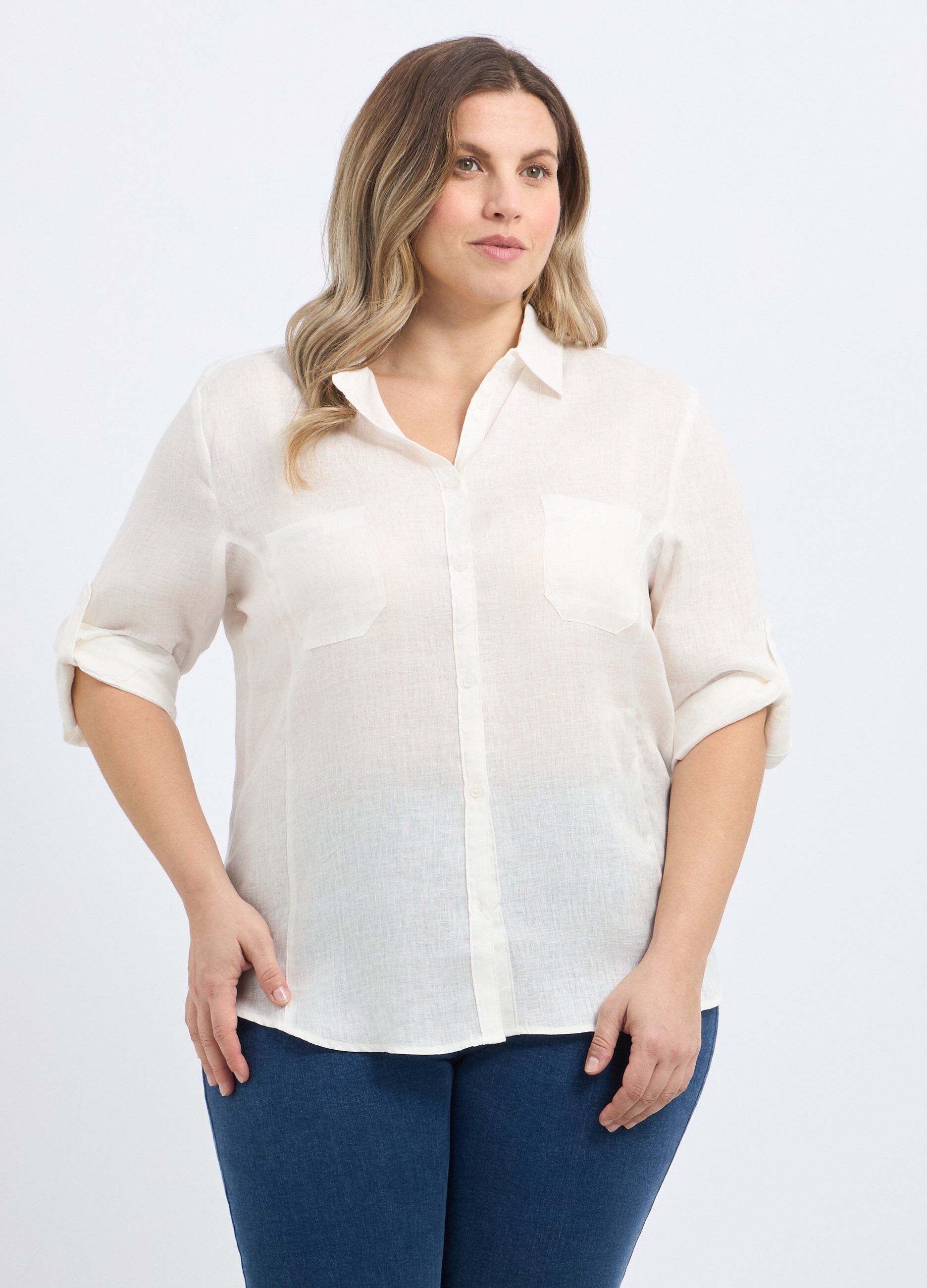 Camicia in puro lino donna curvy_0