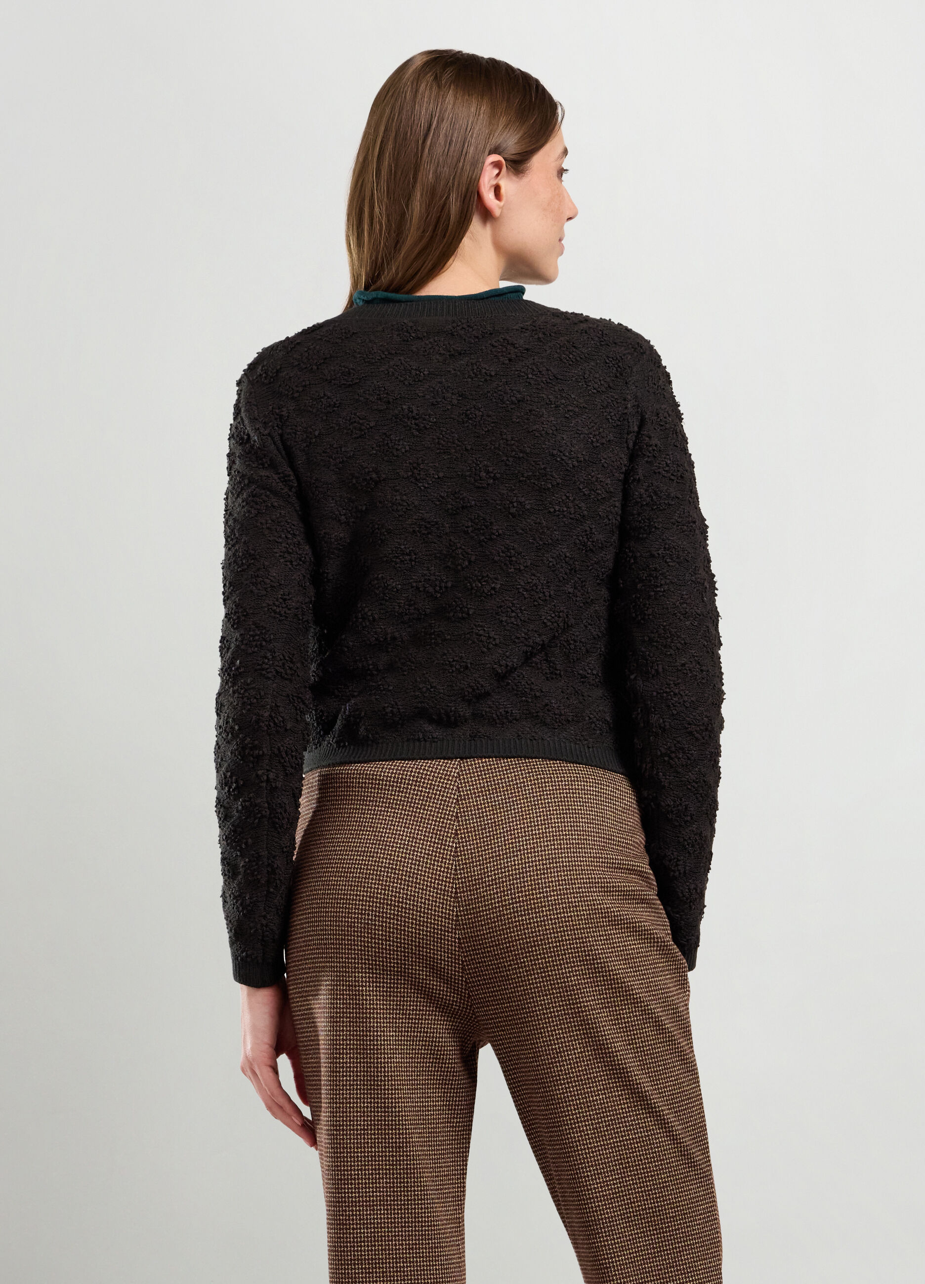 Cardigan con lavorazione jacquard donna_1