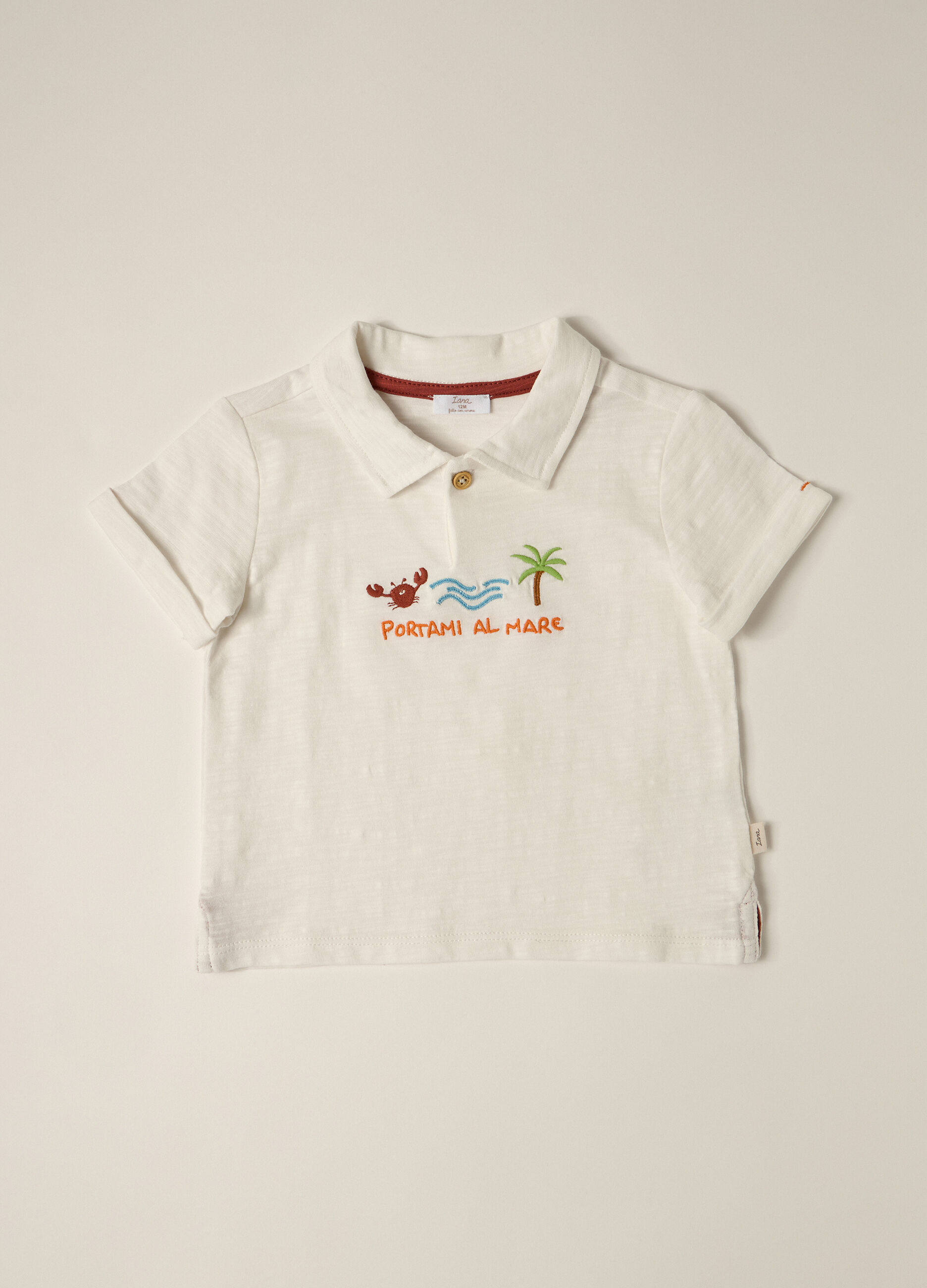 T-shirt in jersey di puro cotone IANA neonato_0
