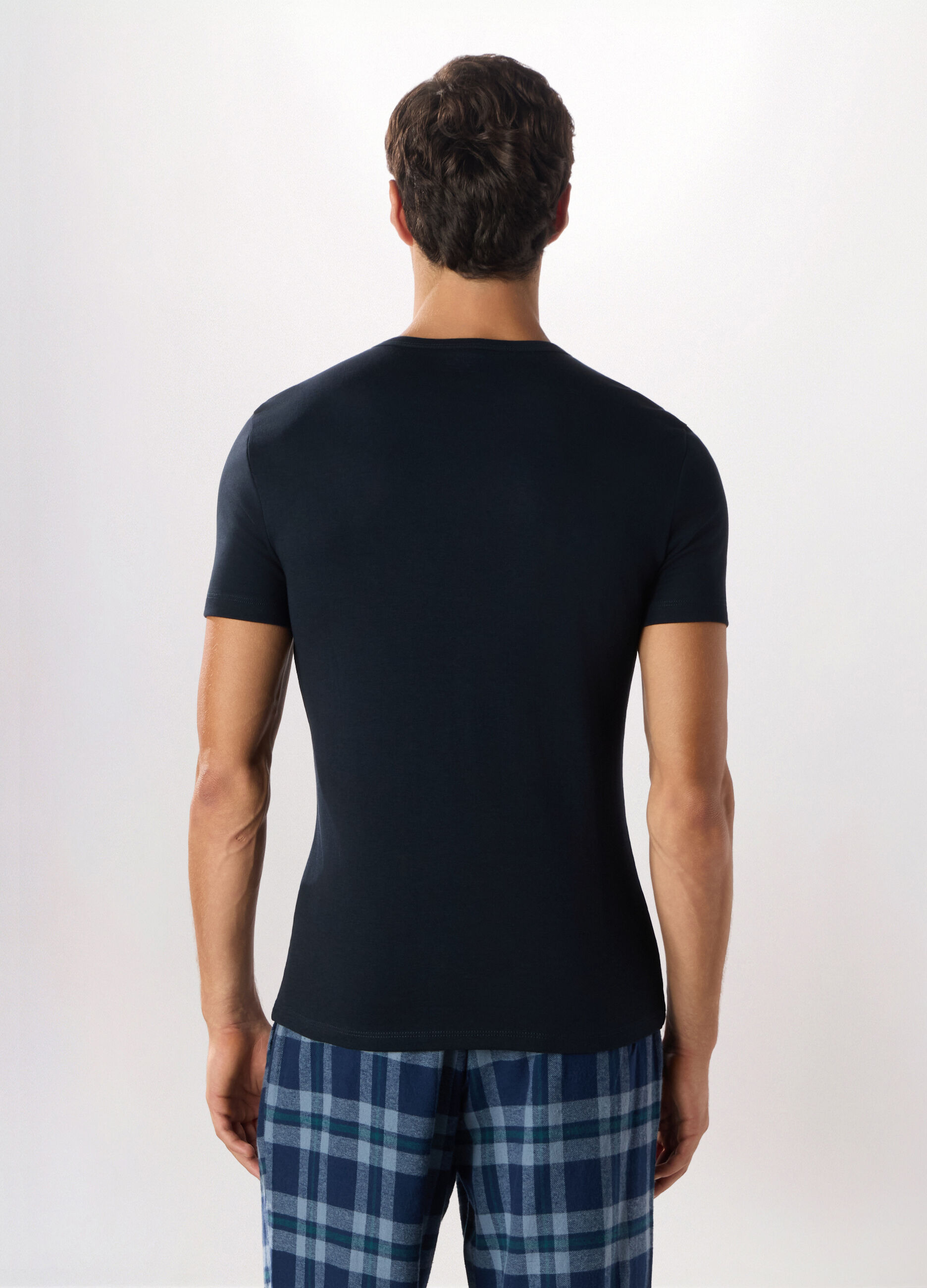 Maglietta intima girocollo in puro cotone uomo_1