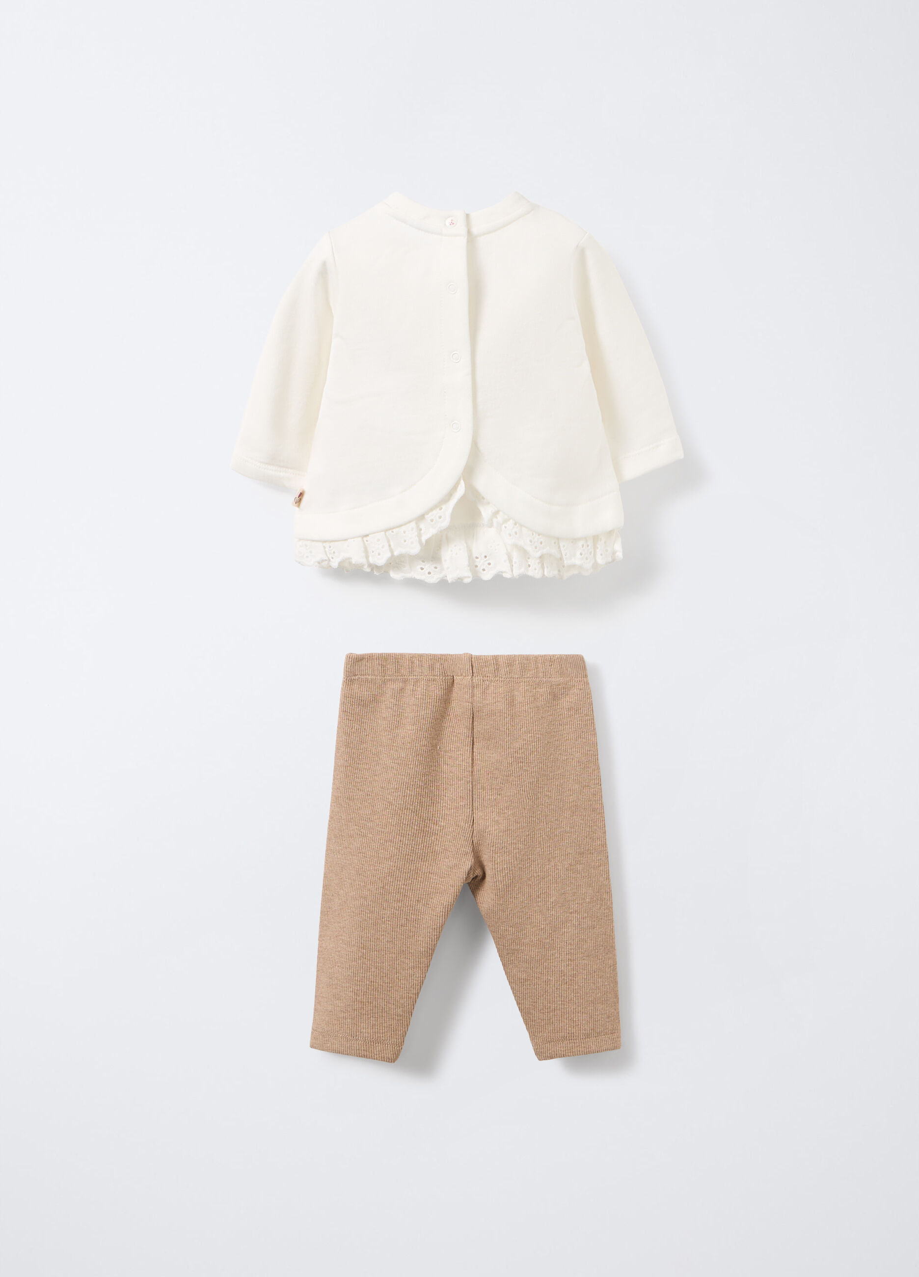 Set in felpa di puro cotone neonata_1