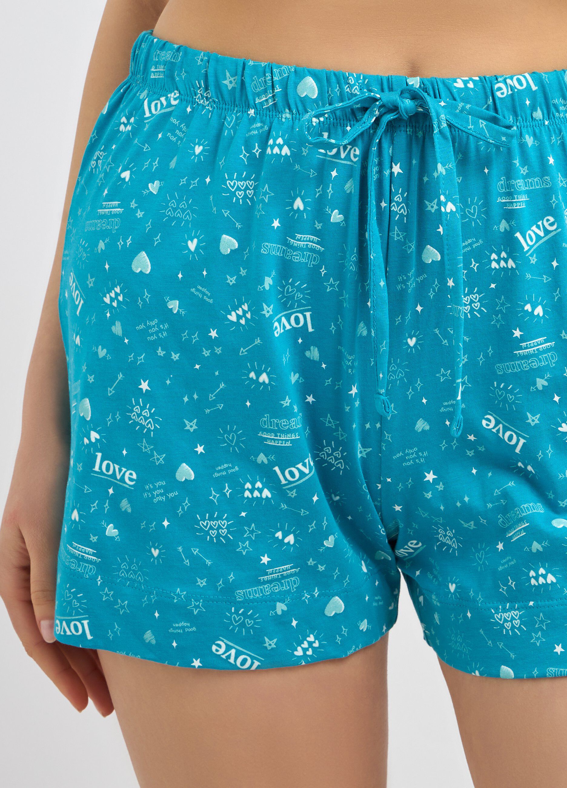 Shorts pigiama in puro cotone donna_2