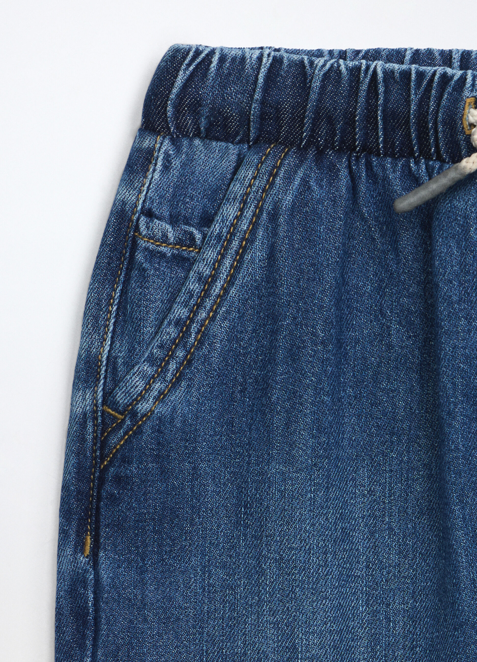 Jogger in denim misto cotone bambino_2