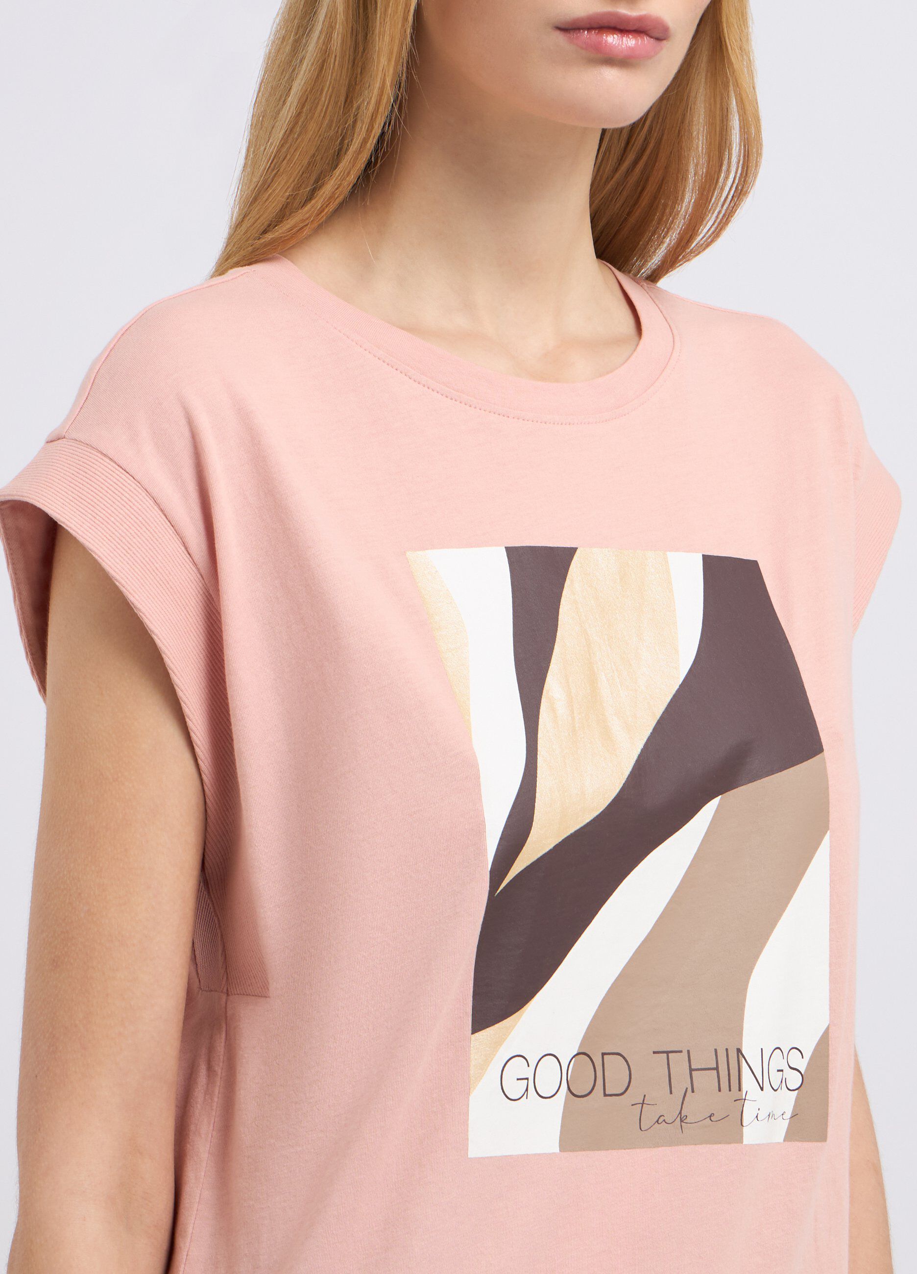 T-shirt in puro cotone con stampa donna_2